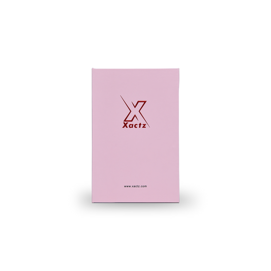 Pink Beige Embossed Red Gold Foil Book-Shaped Luxury Gift Box with Black EVA Inner Tray