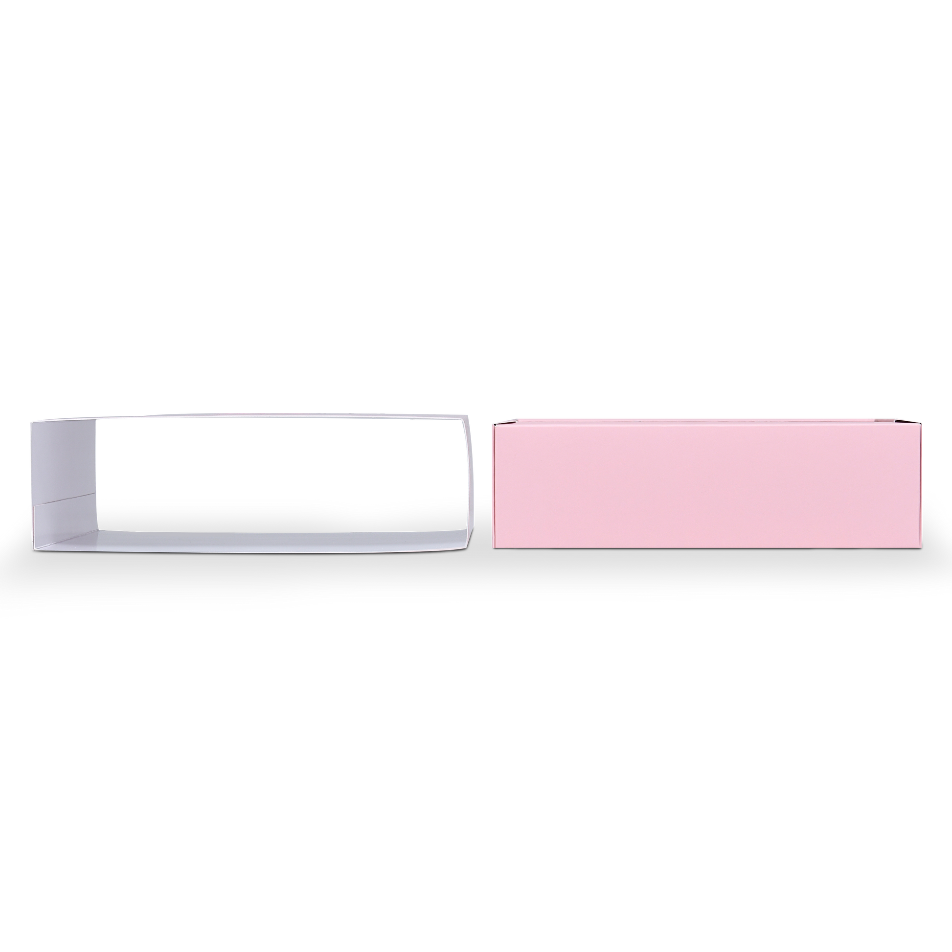 Boîte tiroir rose de luxe personnalisée, pliable, emballage mat résistant aux rayures