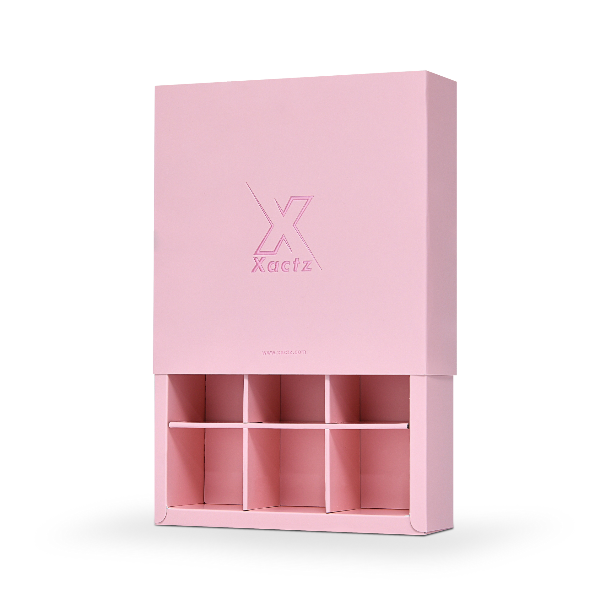 Boîte tiroir rose de luxe personnalisée, pliable, emballage mat résistant aux rayures