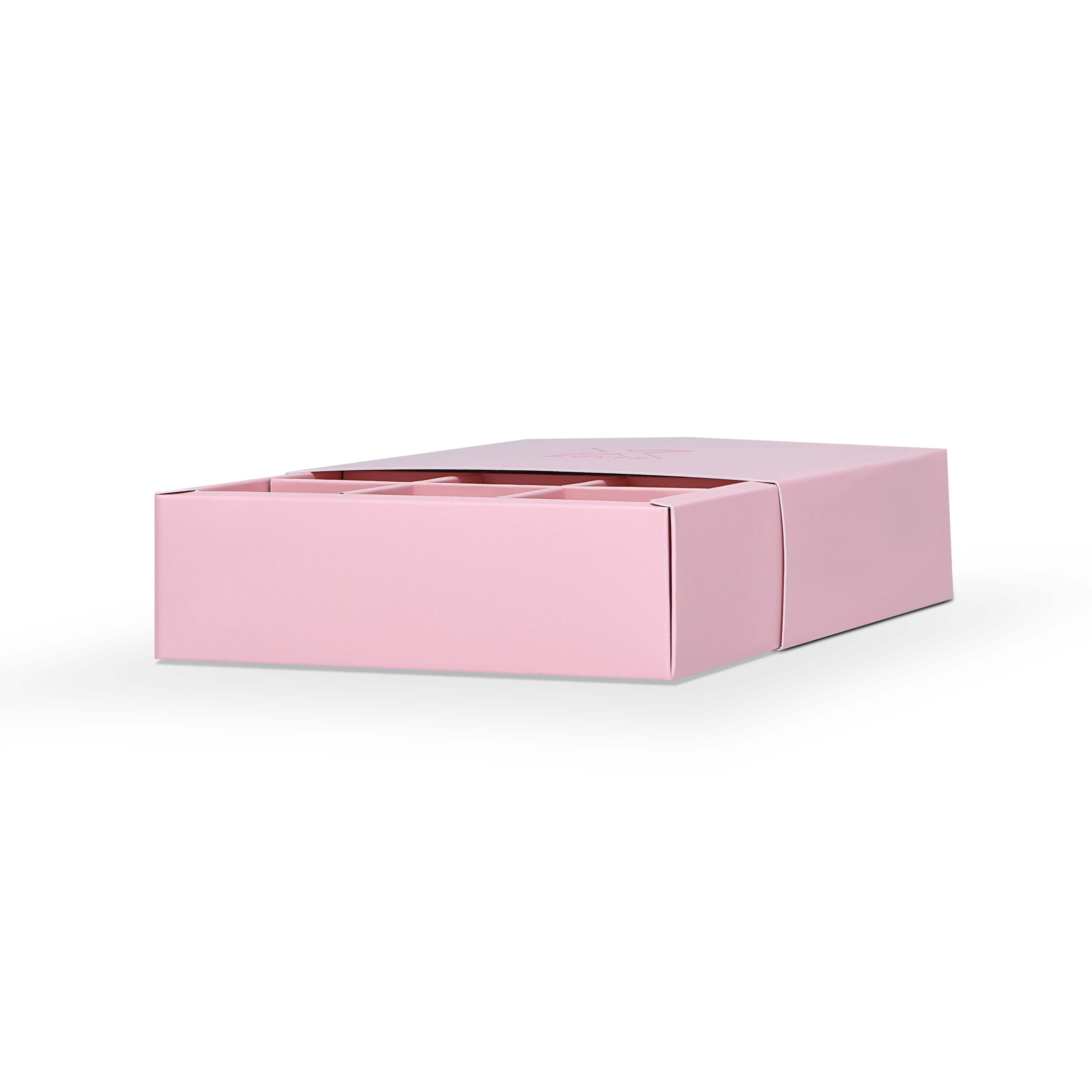 Boîte tiroir rose de luxe personnalisée, pliable, emballage mat résistant aux rayures