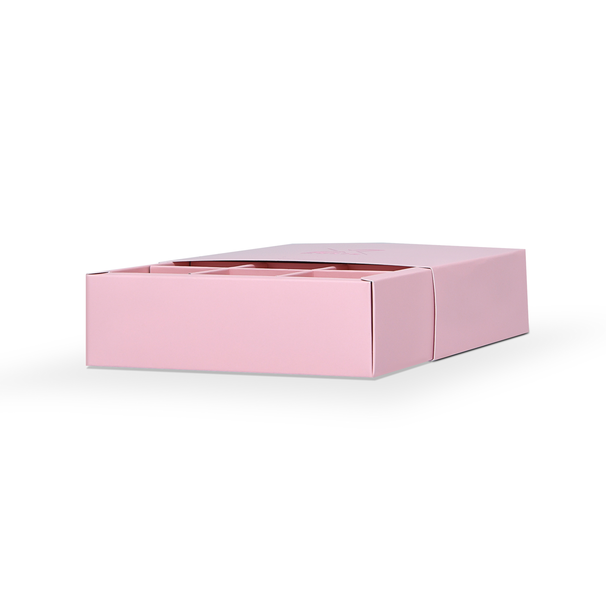 Boîte tiroir rose de luxe personnalisée, pliable, emballage mat résistant aux rayures