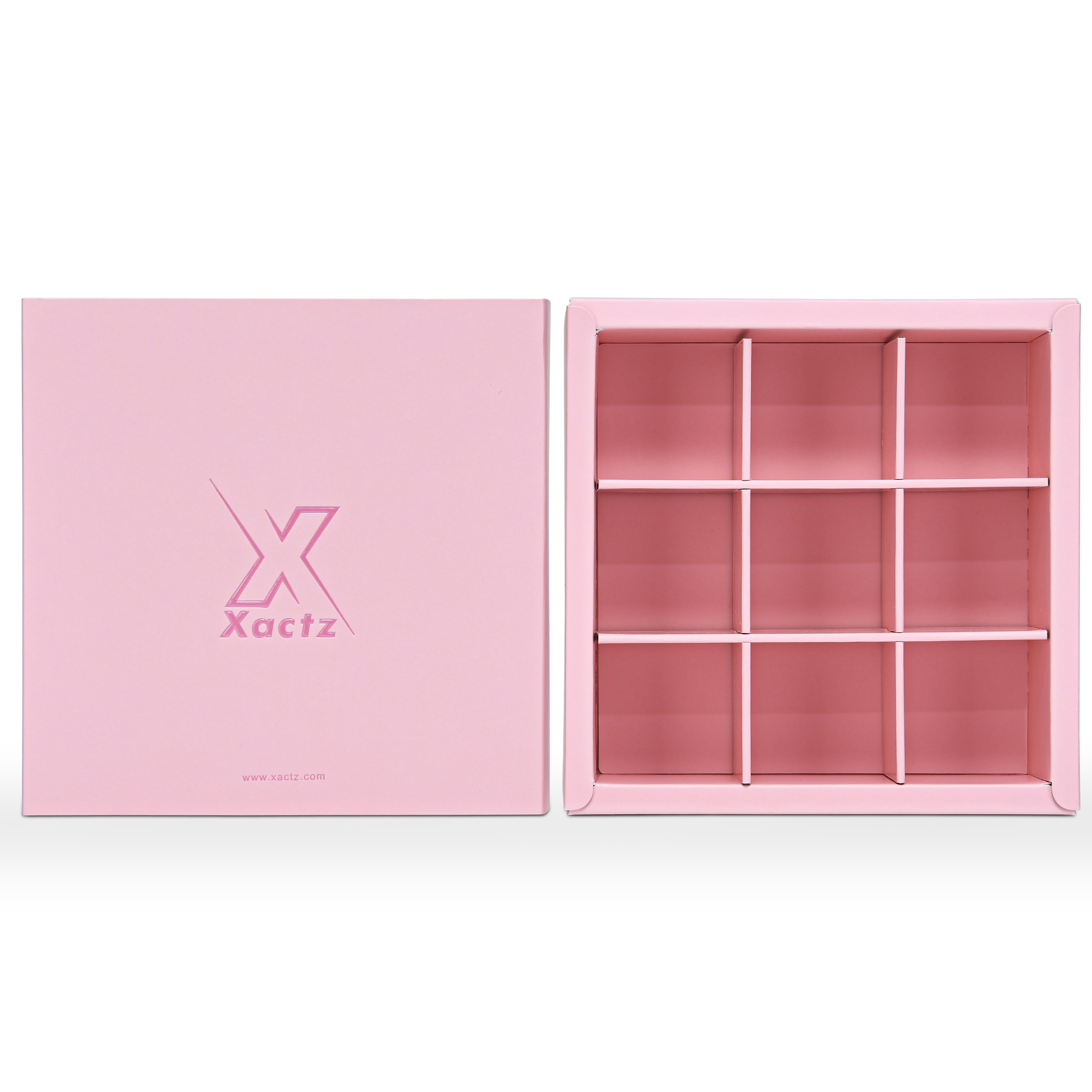 Boîte tiroir rose de luxe personnalisée, pliable, emballage mat résistant aux rayures