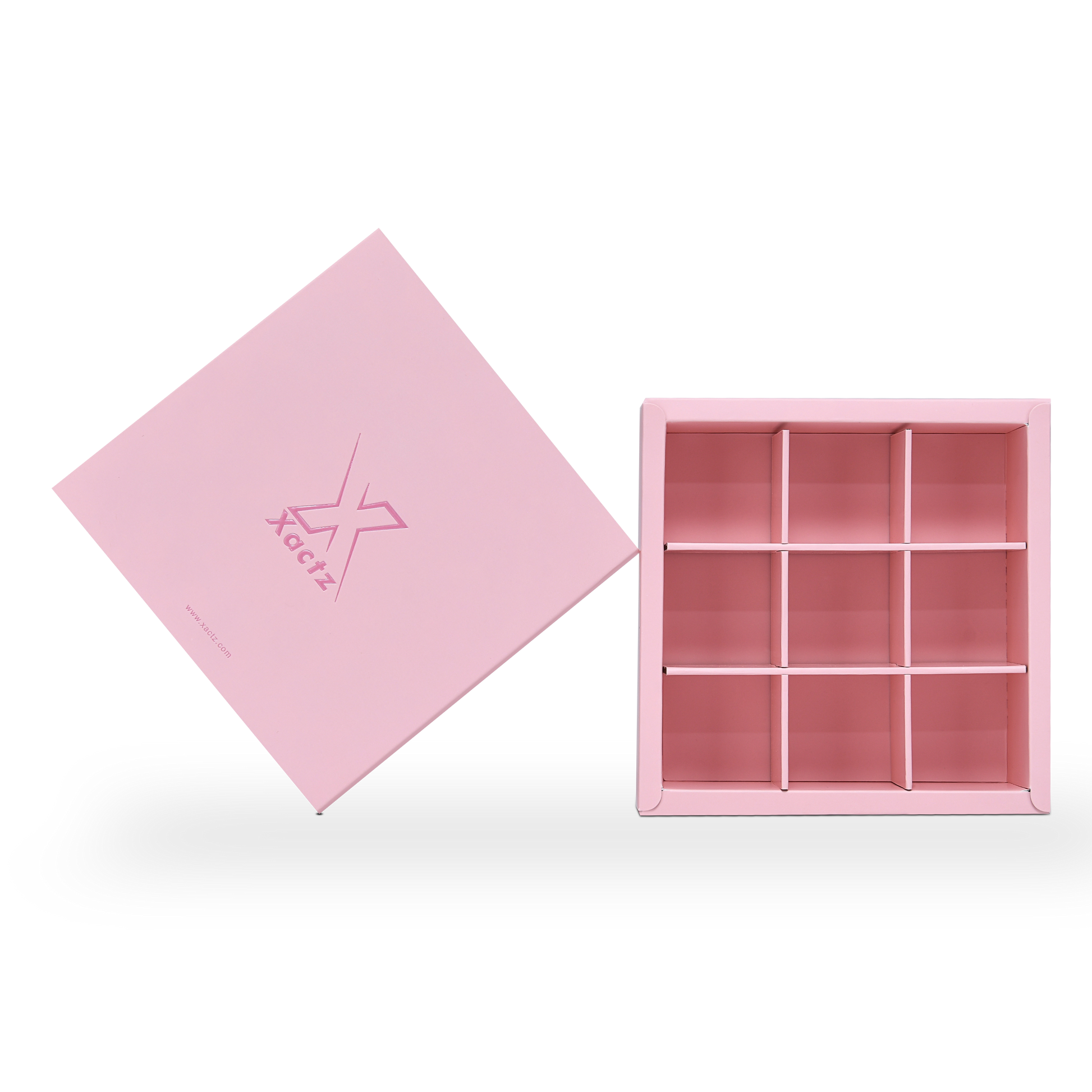 Boîte tiroir rose de luxe personnalisée, pliable, emballage mat résistant aux rayures