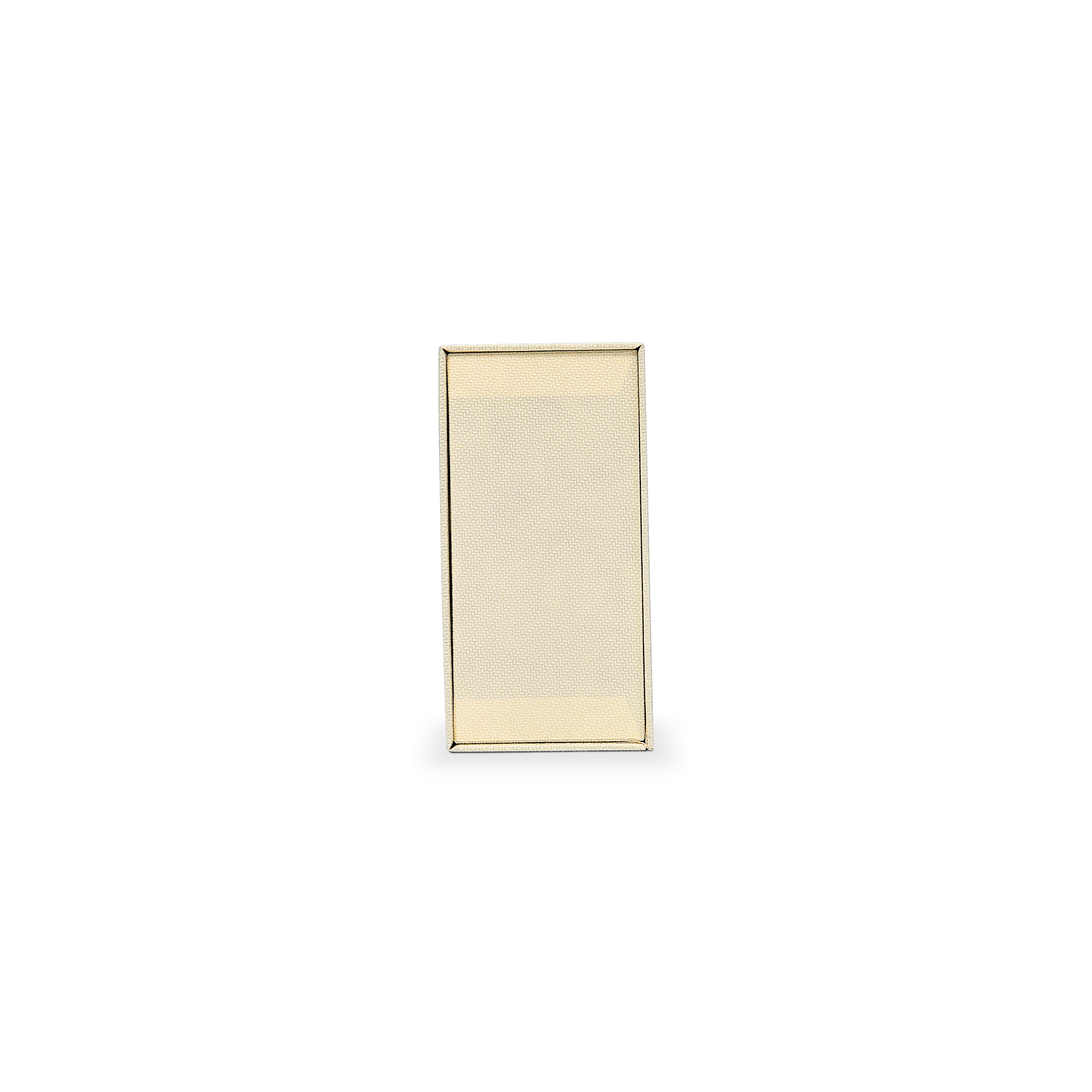 Premium Beige Book-Style Box with Embossed Holographic Silver Foil, Touch Film, Silk Satin Lining and Magnetic Closure