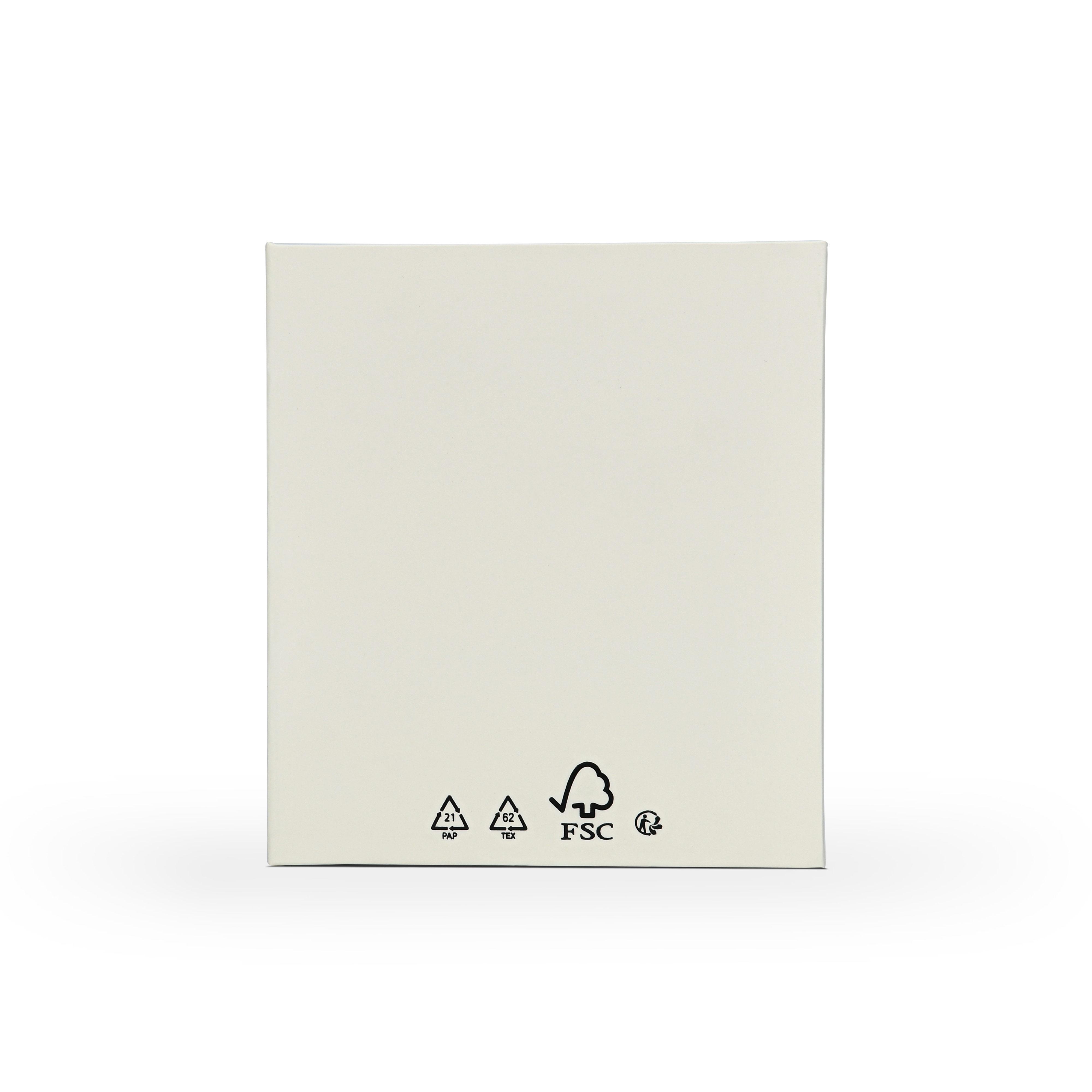 Boîte à Rabat Personnalisée Luxe Beige avec Estampage Argent et Mousse EVA