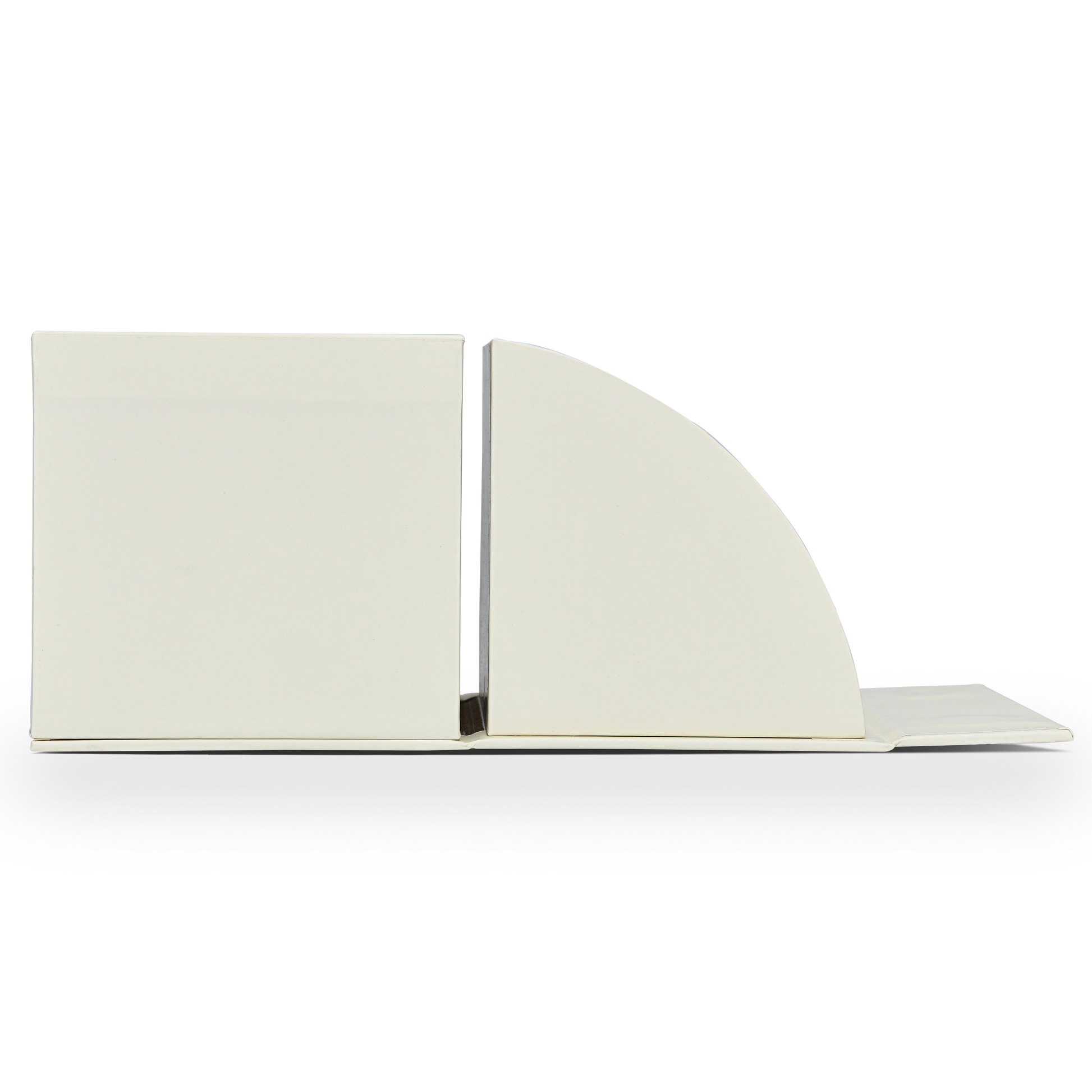 Boîte à Rabat Personnalisée Luxe Beige avec Estampage Argent et Mousse EVA