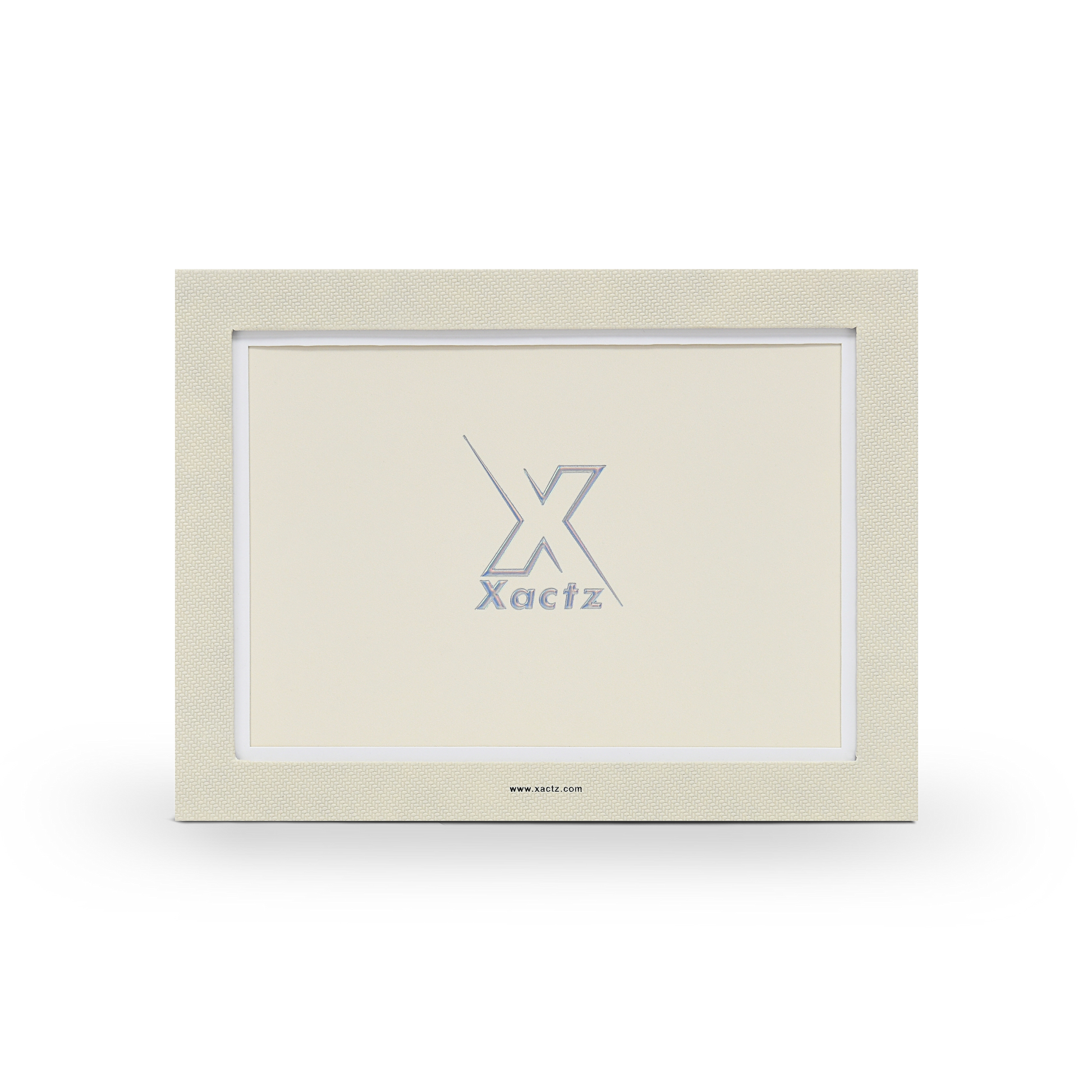 Coffret de présentation de luxe sur mesure, pour album photo beige, avec ruban