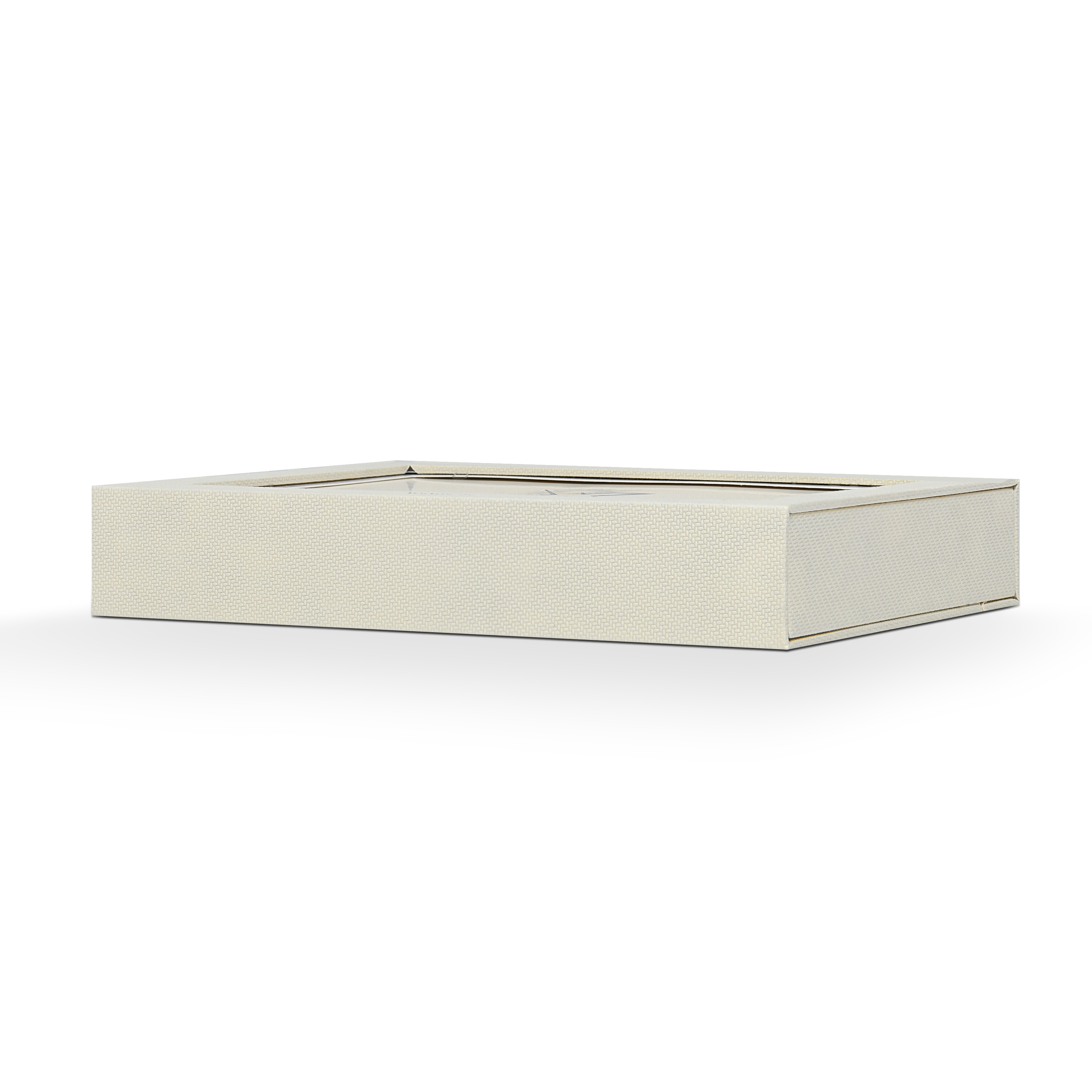 Coffret de présentation de luxe sur mesure, pour album photo beige, avec ruban