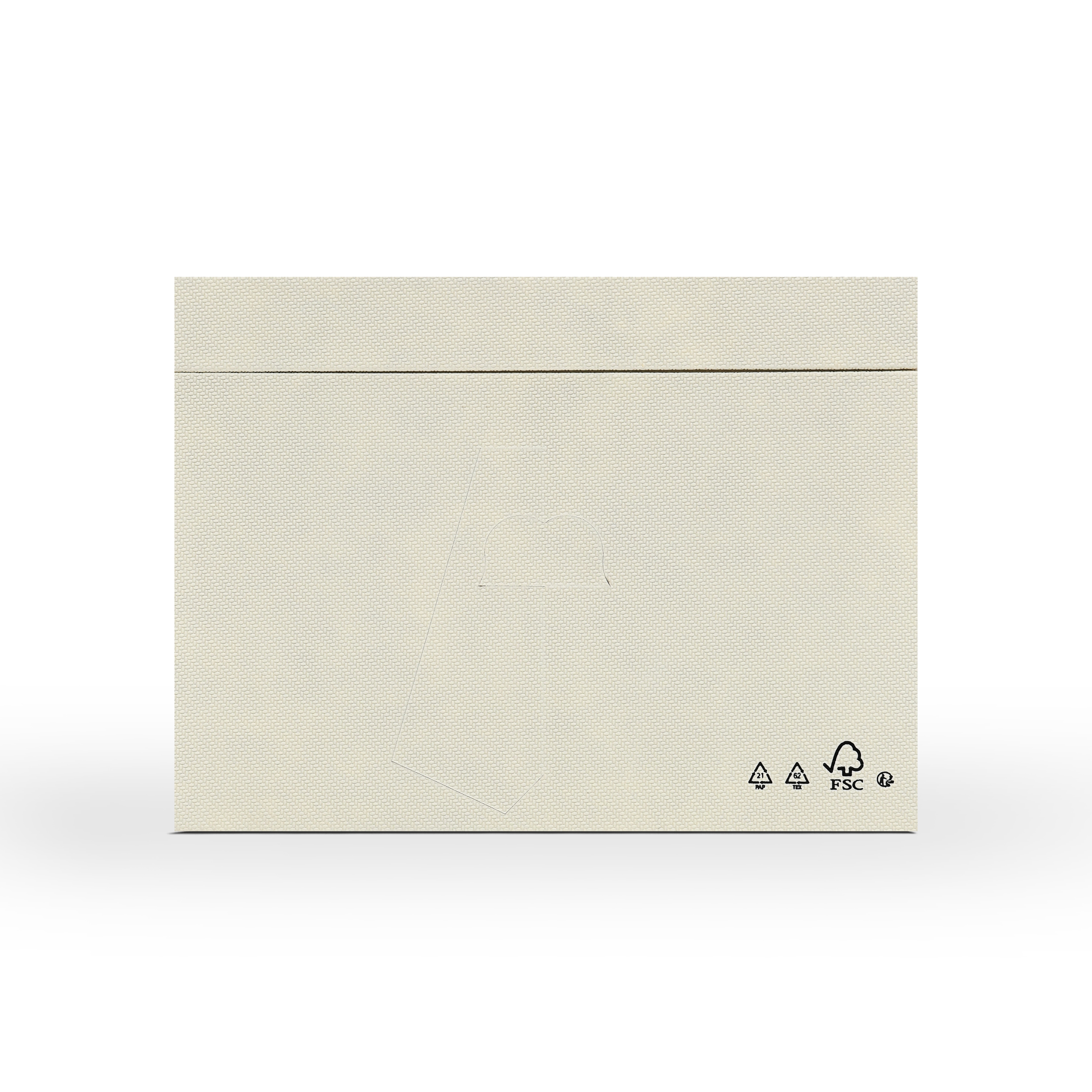 Coffret de présentation de luxe sur mesure, pour album photo beige, avec ruban