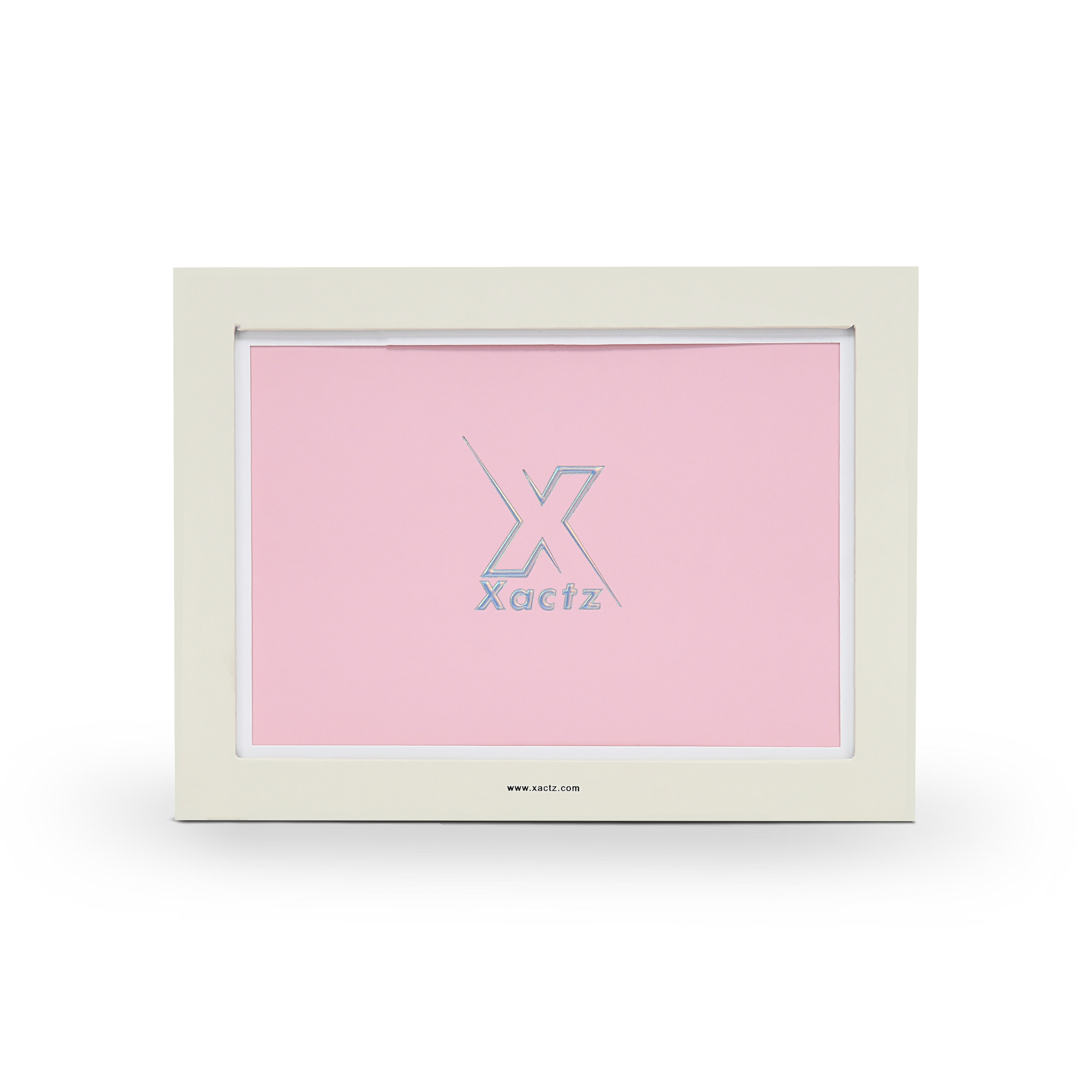 Boîte de présentation d'album photo de luxe sur mesure beige avec tirette en ruban
