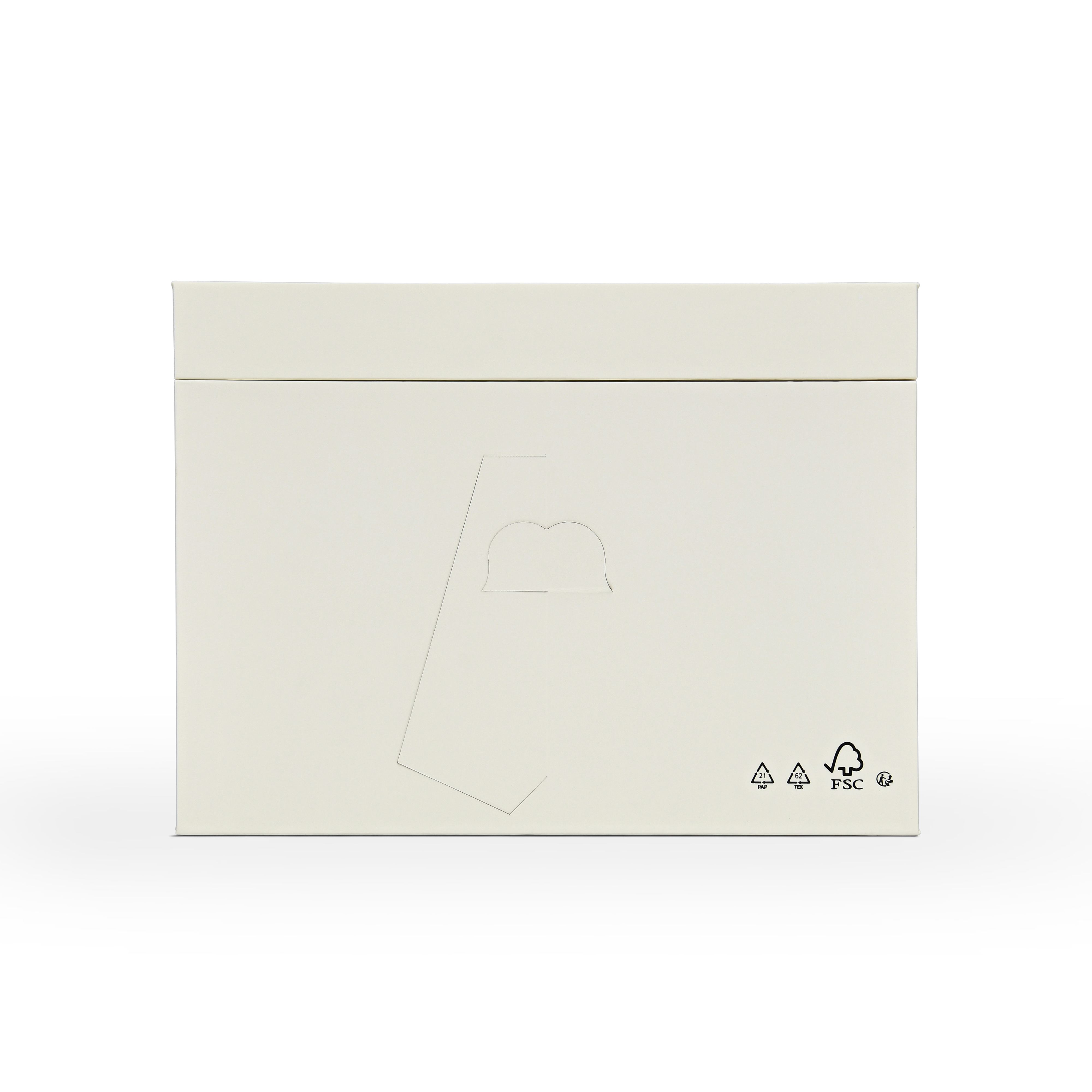 Boîte de présentation d'album photo de luxe sur mesure beige avec tirette en ruban