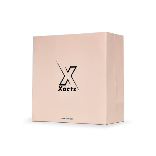 Premium Beige Shopping Bag with Black Foil and Cotton Handles