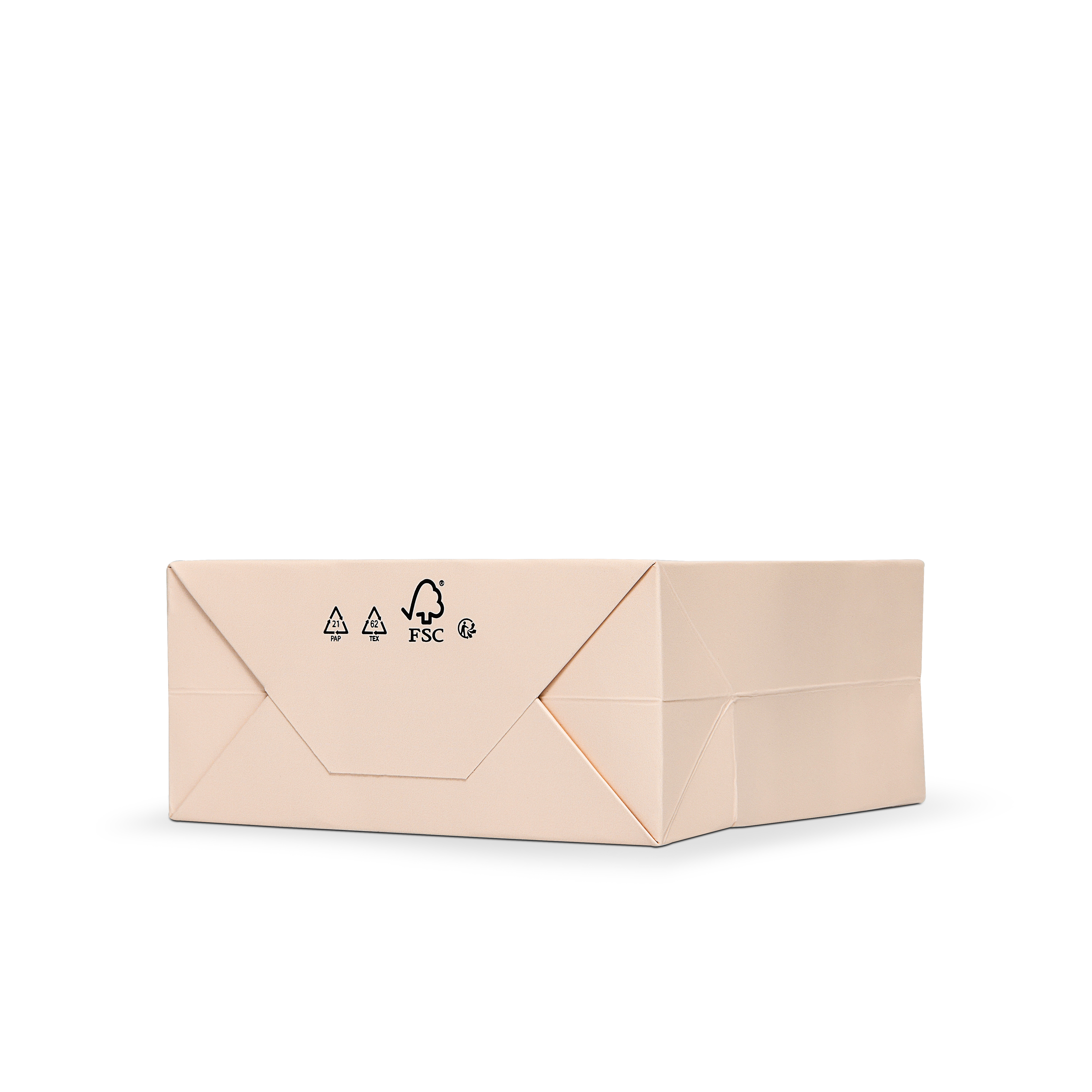 Premium Beige Shopping Bag with Black Foil and Cotton Handles