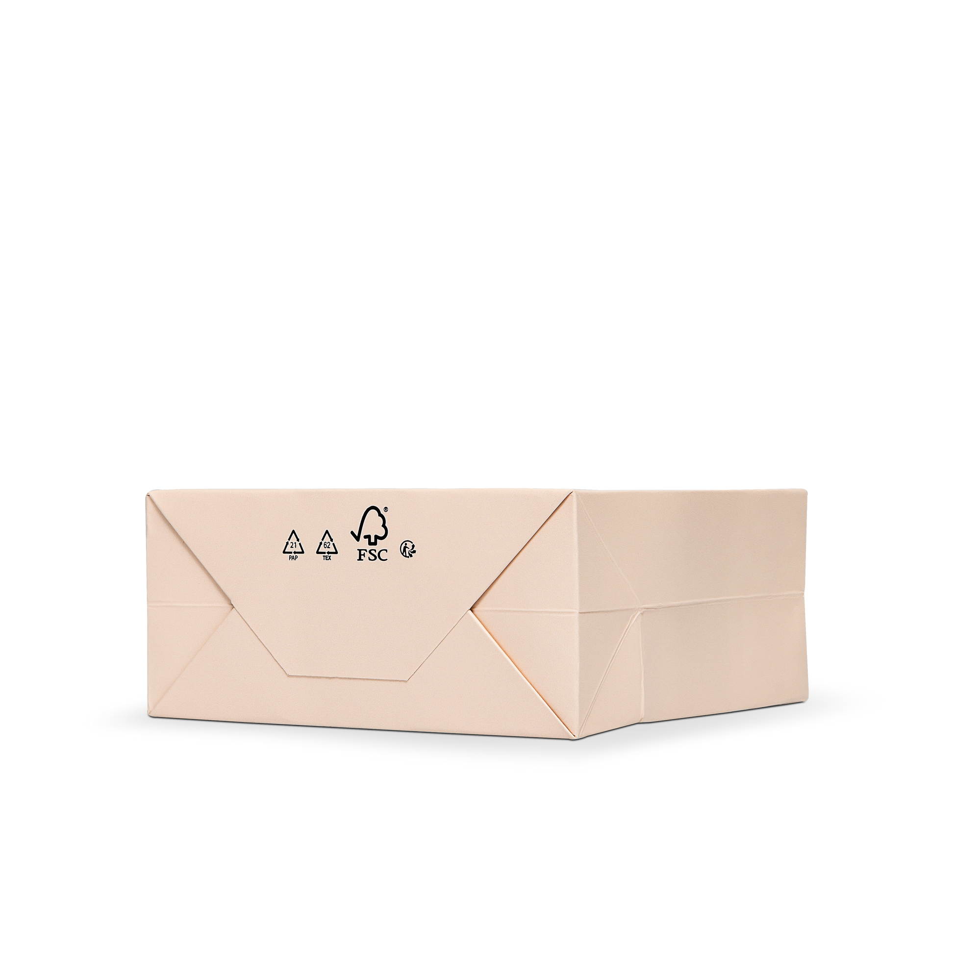 Premium Beige Shopping Bag with Black Foil and Cotton Handles