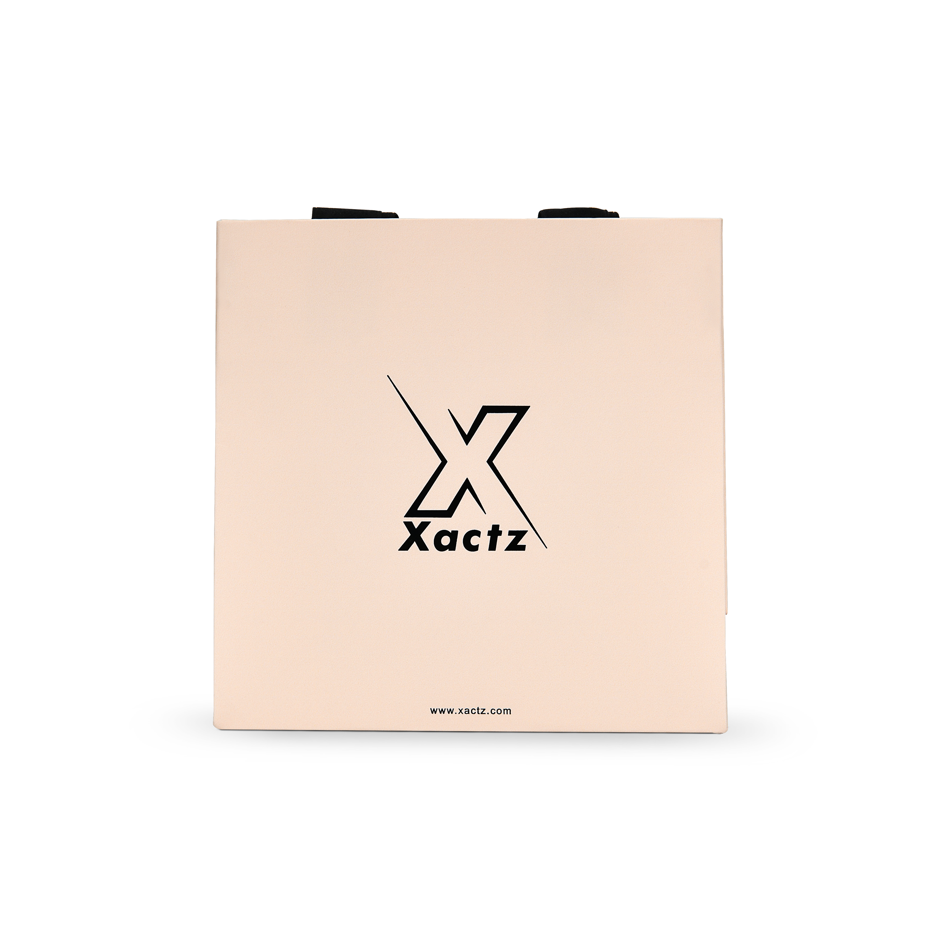 Premium Beige Shopping Bag with Black Foil and Cotton Handles