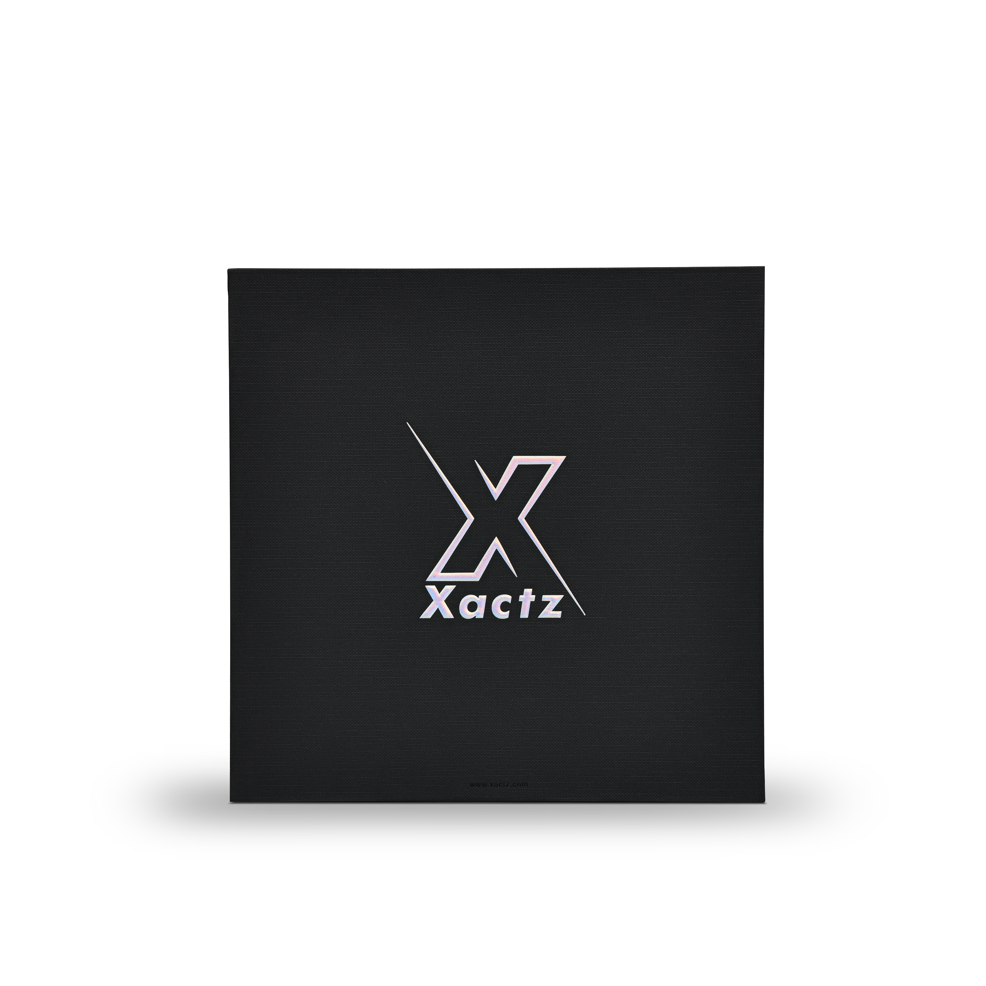 Premium Black Textured Embossed Holographic Silver Luxury Lid and Base Gift Box