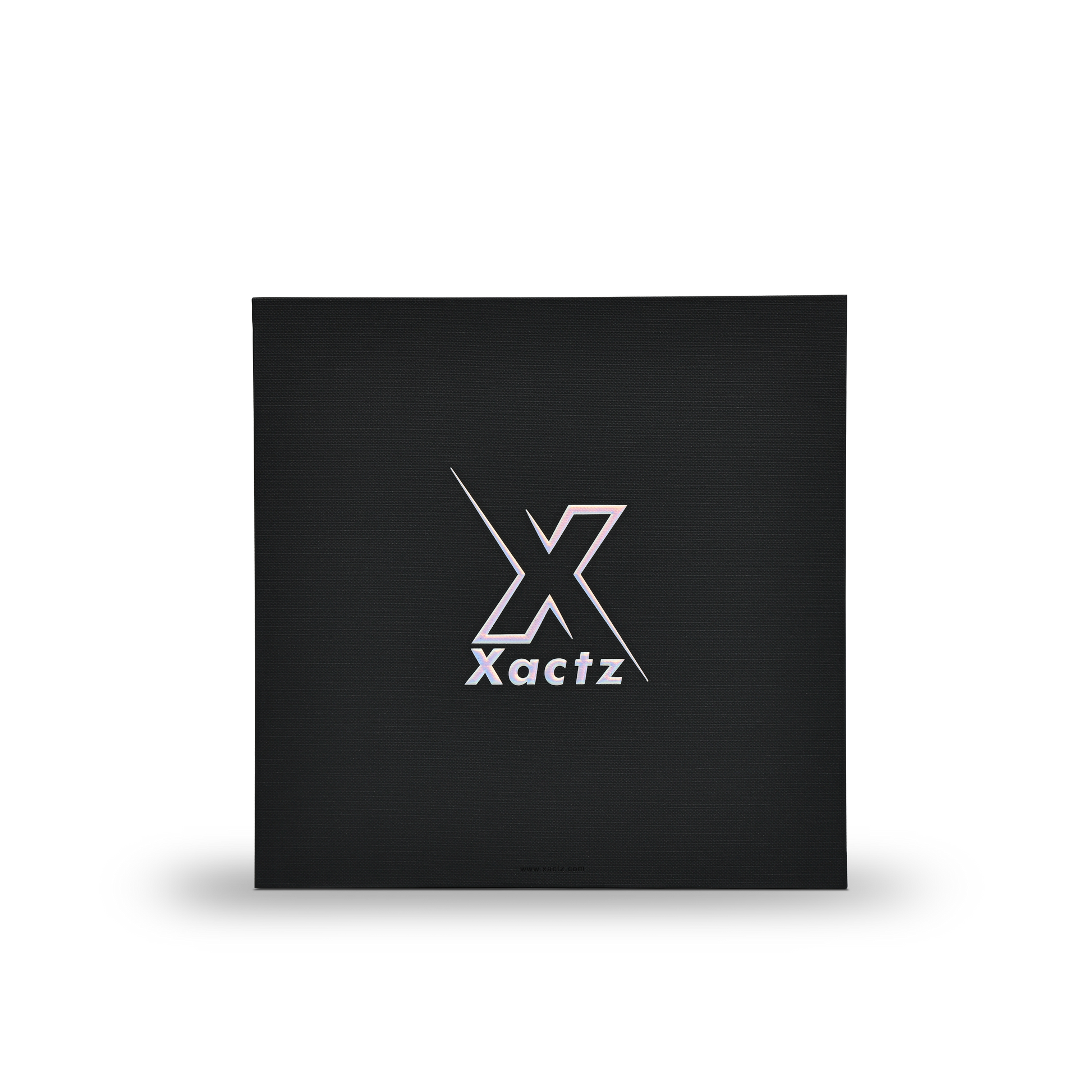 Premium Black Textured Embossed Holographic Silver Luxury Lid and Base Gift Box