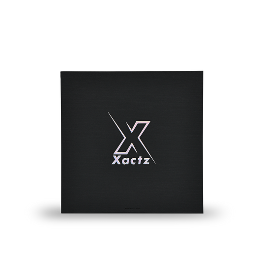 Premium Black Textured Embossed Holographic Silver Luxury Lid and Base Gift Box