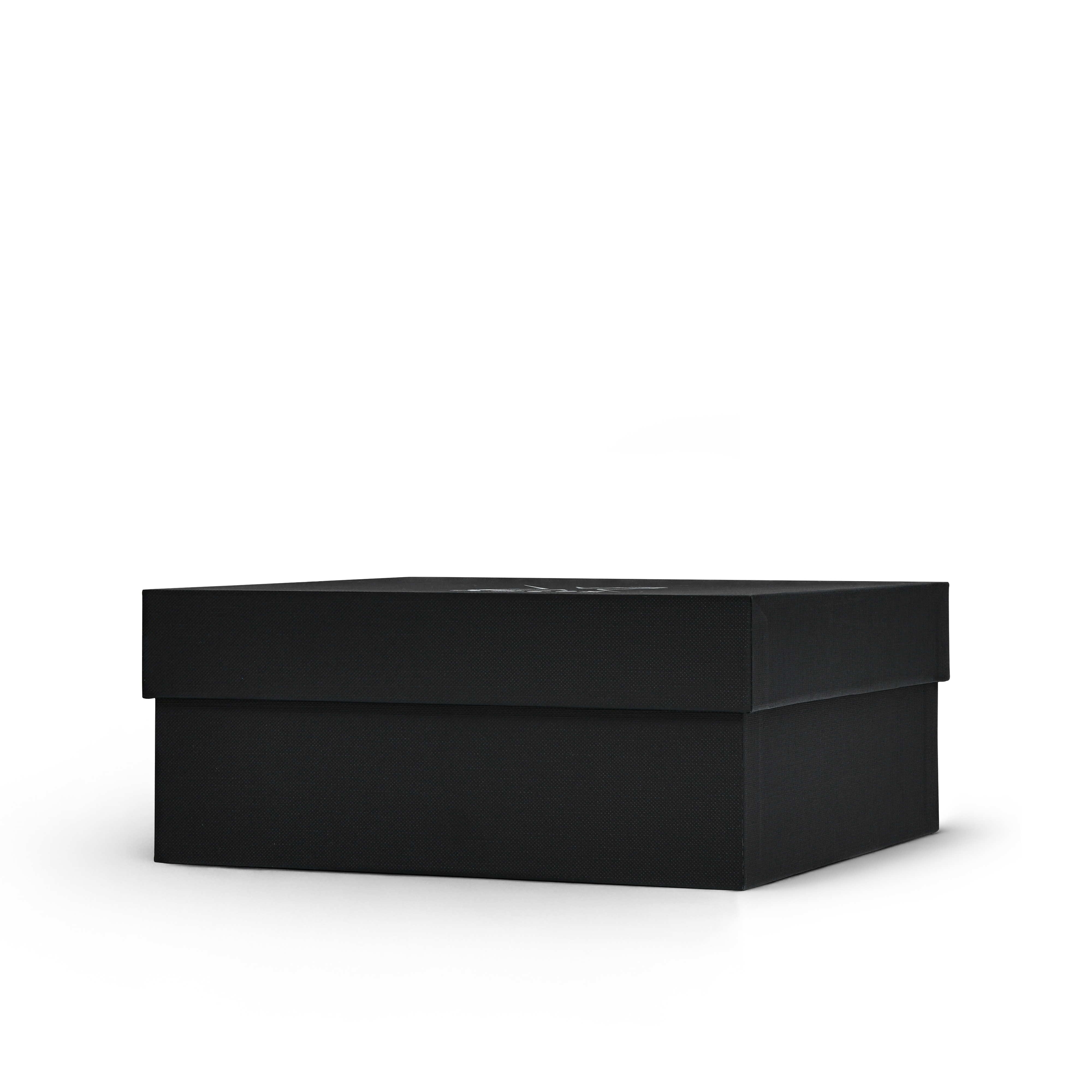 Premium Black Textured Embossed Holographic Silver Luxury Lid and Base Gift Box