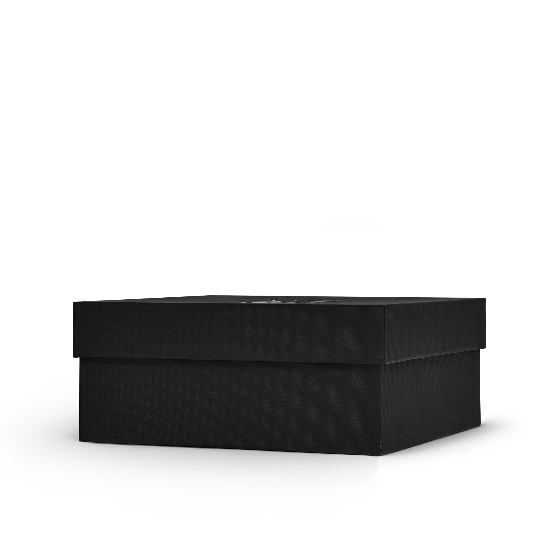 Premium Black Textured Embossed Holographic Silver Luxury Lid and Base Gift Box