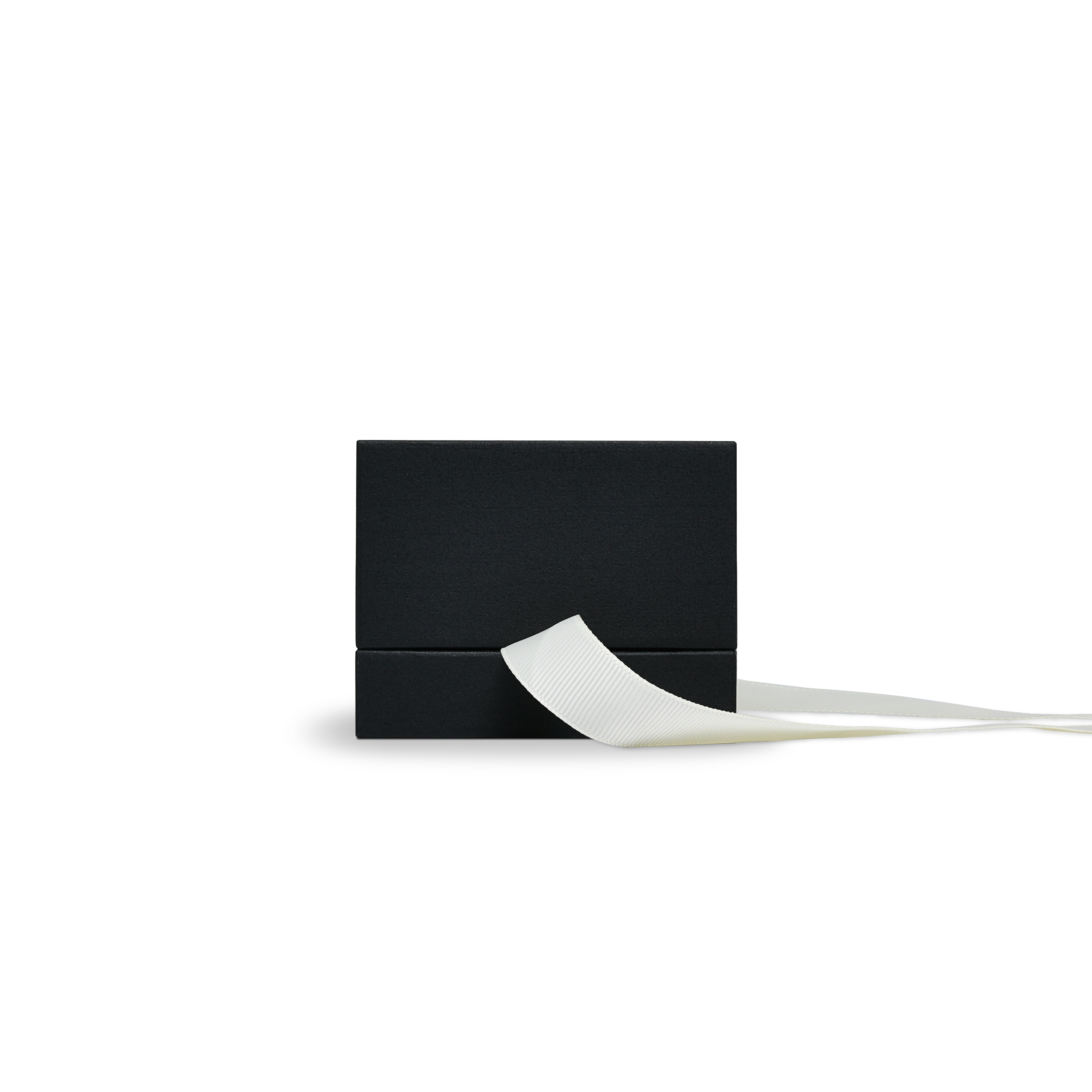 Premium Black Textured Gold Embossed Hot Stamped Rigid Lid and Base Gift Box with Ribbon Closure