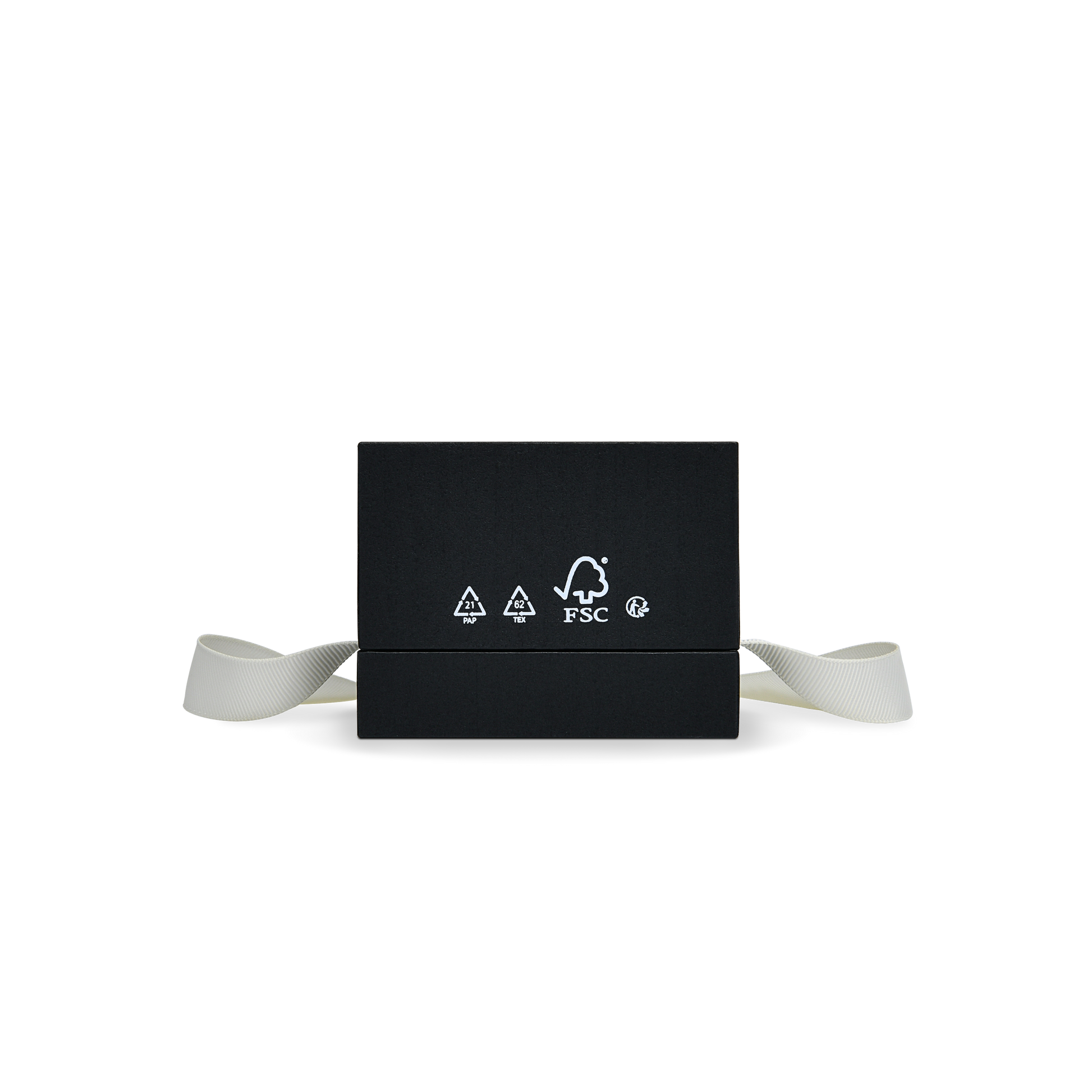 Premium Black Textured Gold Embossed Hot Stamped Rigid Lid and Base Gift Box with Ribbon Closure