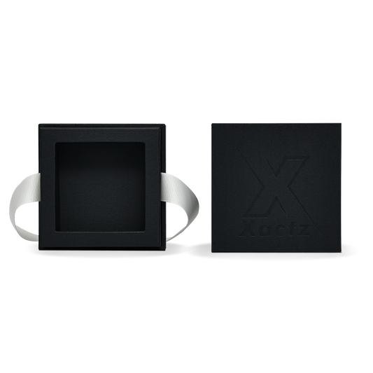 Luxuriöse maßgeschneiderte schwarze goldene geprägte mittlere Deckel-Bodenboxen mit Bandverschluss