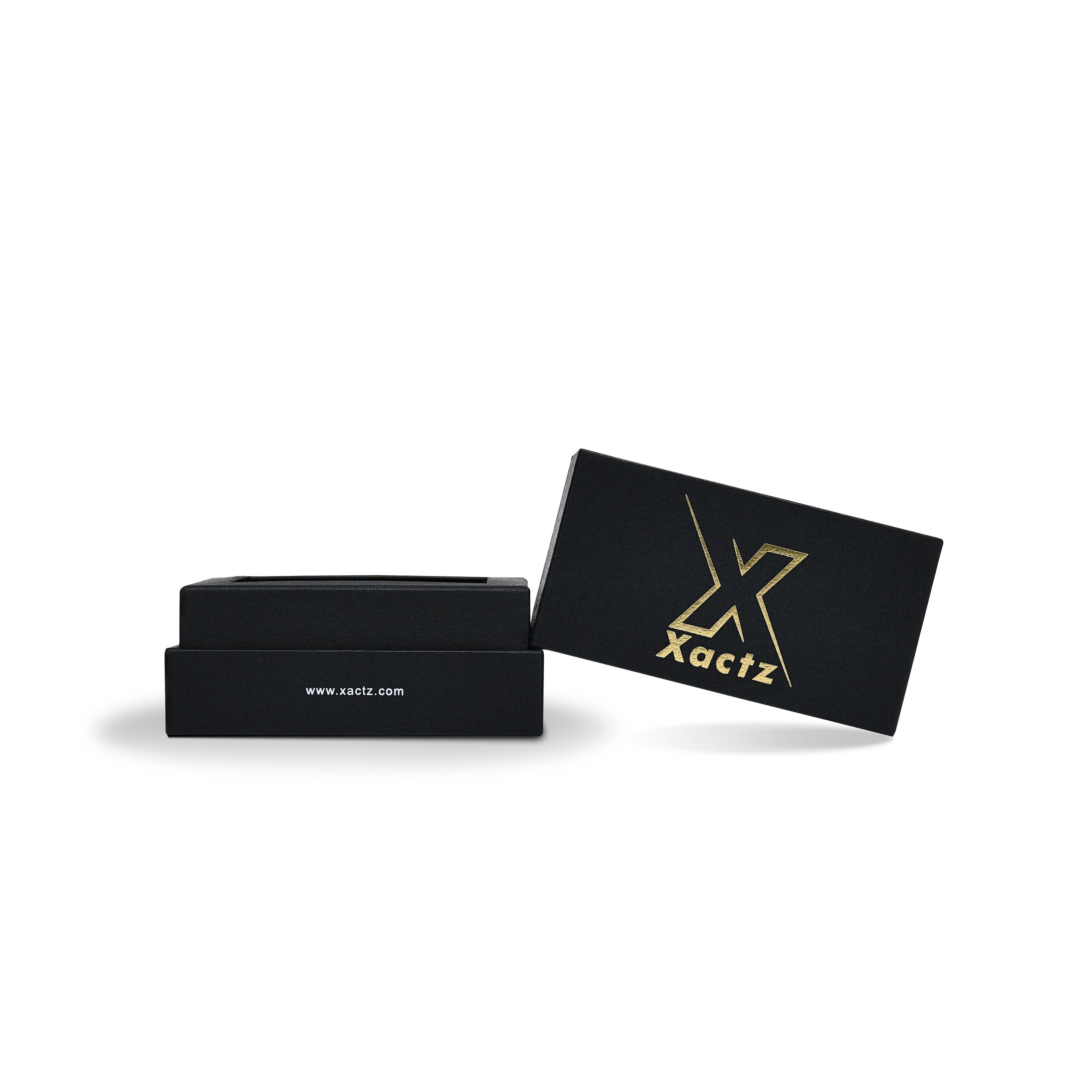 Premium Black Textured Gold Hot Stamped Rigid Gift Box