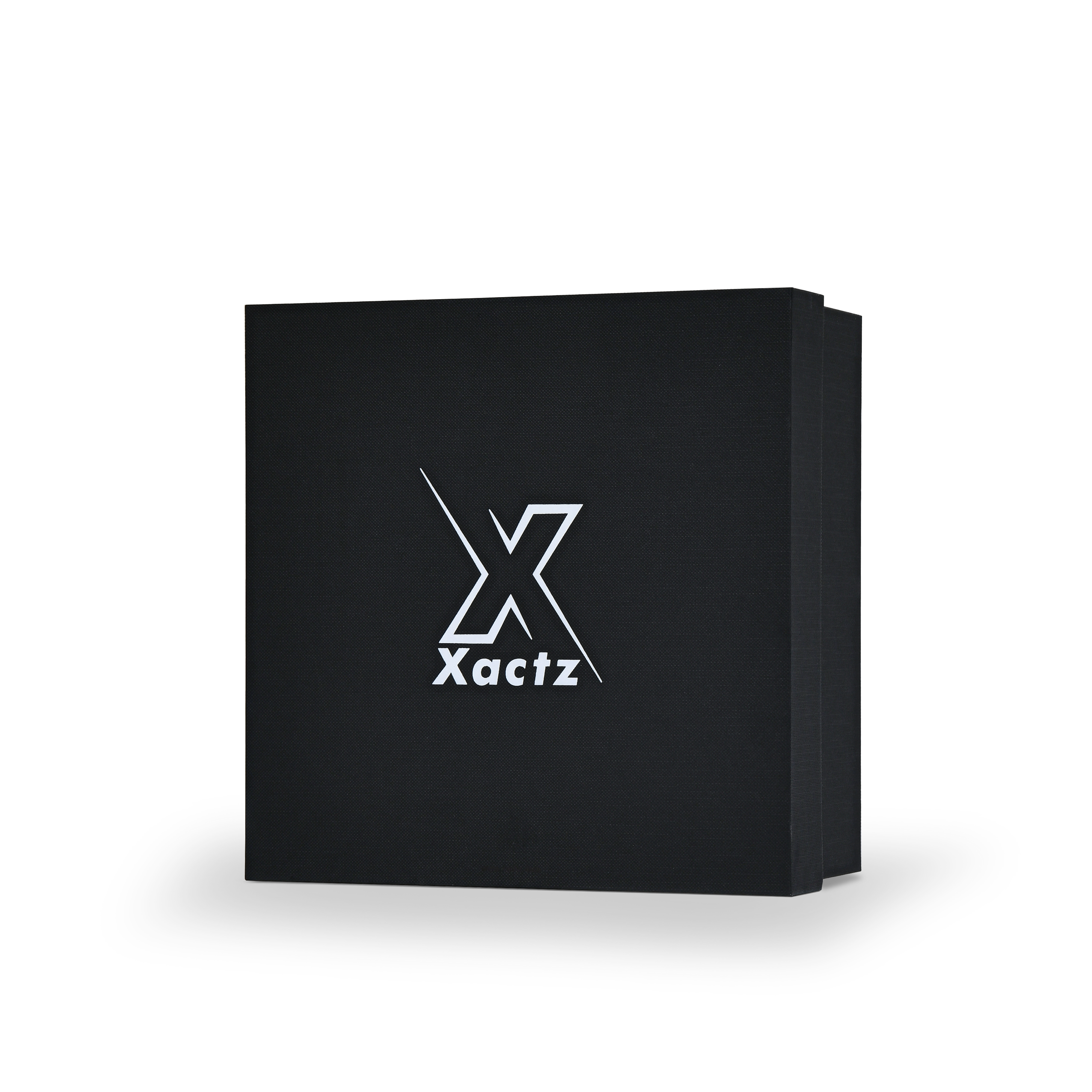 Premium Black Textured Hot Stamped Platinum Foil Luxury Lid and Base Gift Box