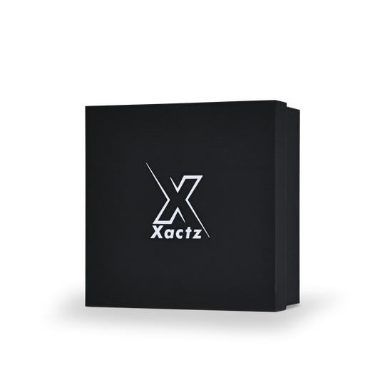 Premium Black Textured Hot Stamped Platinum Foil Luxury Lid and Base Gift Box