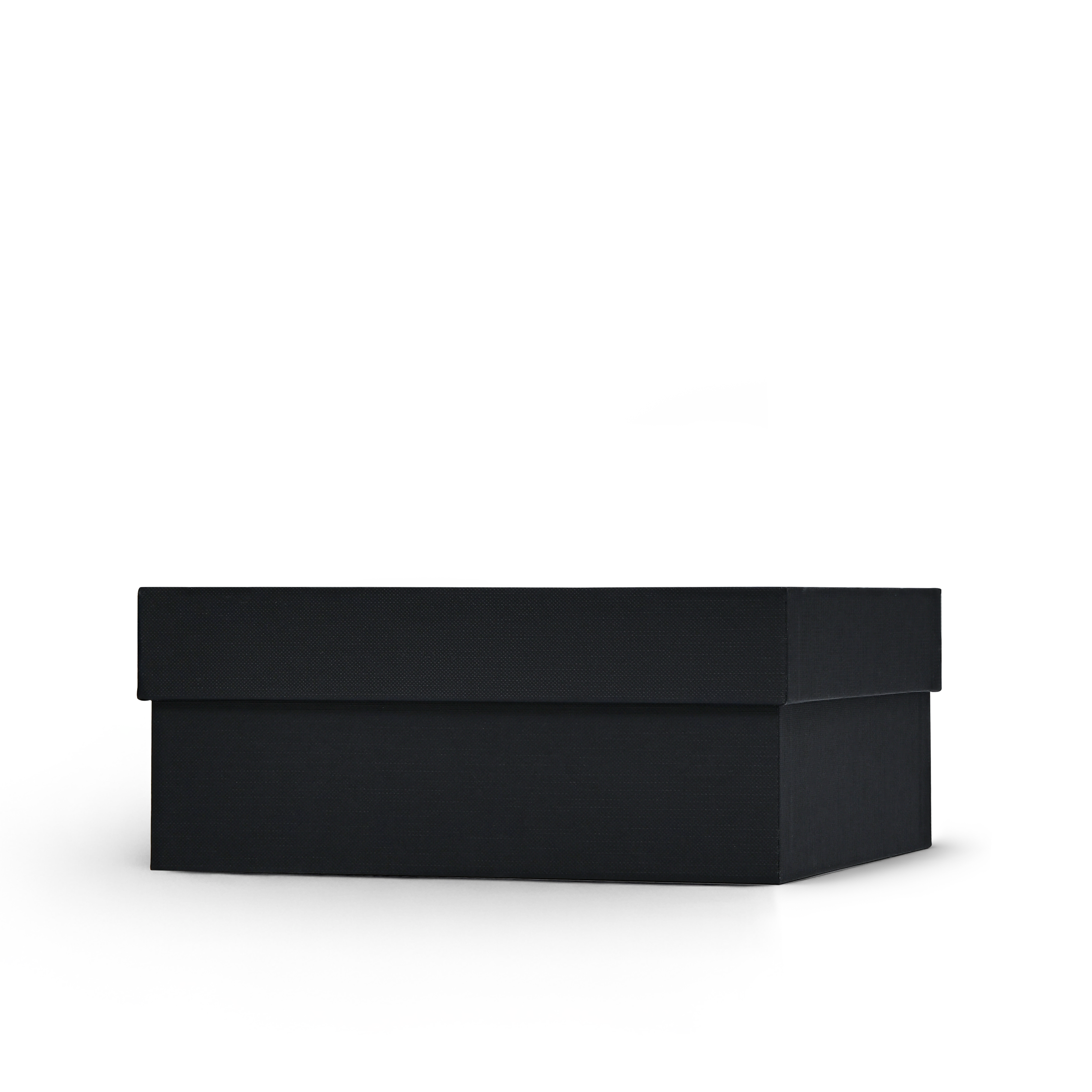 Premium Black Textured Hot Stamped Platinum Foil Luxury Lid and Base Gift Box