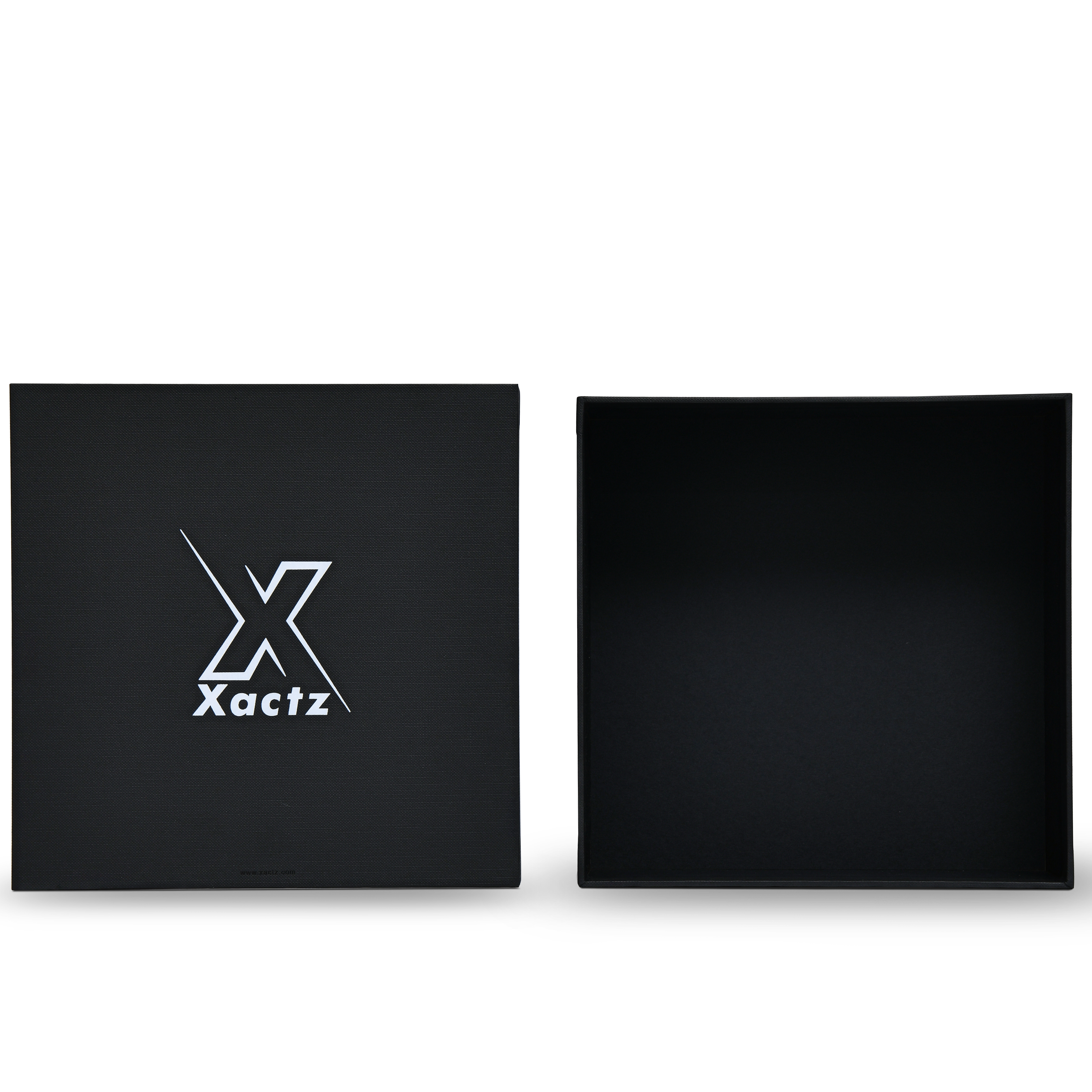 Premium Black Textured Hot Stamped Platinum Foil Luxury Lid and Base Gift Box