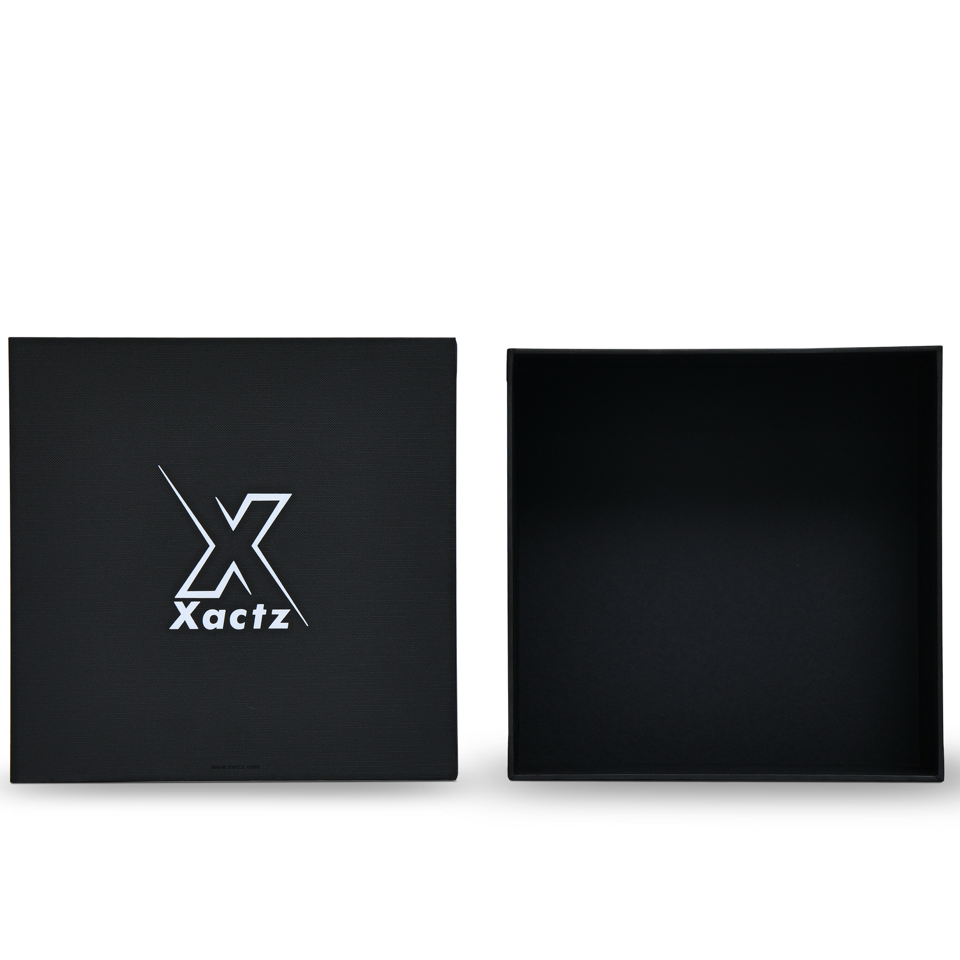 Premium Black Textured Hot Stamped Platinum Foil Luxury Lid and Base Gift Box