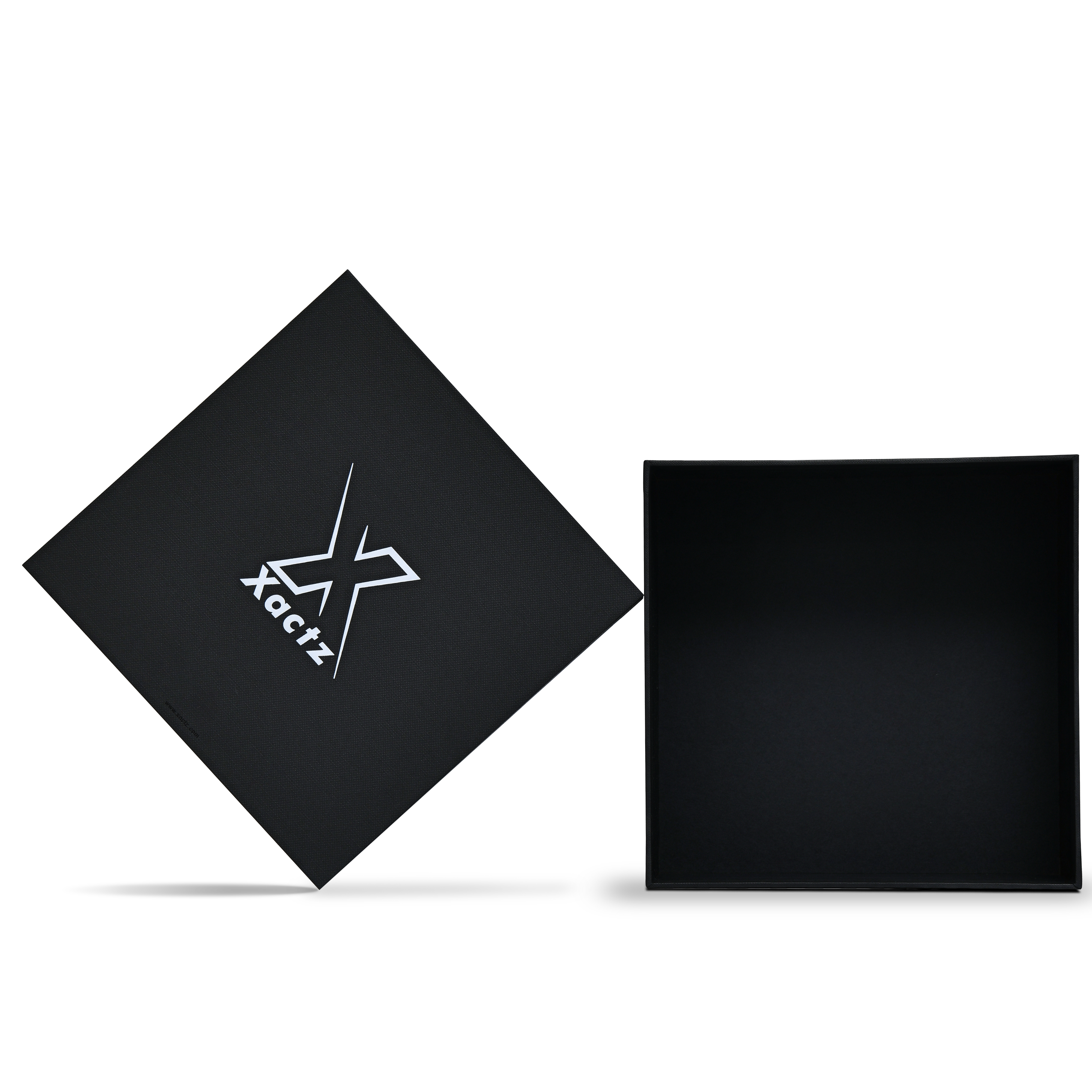 Premium Black Textured Hot Stamped Platinum Foil Luxury Lid and Base Gift Box