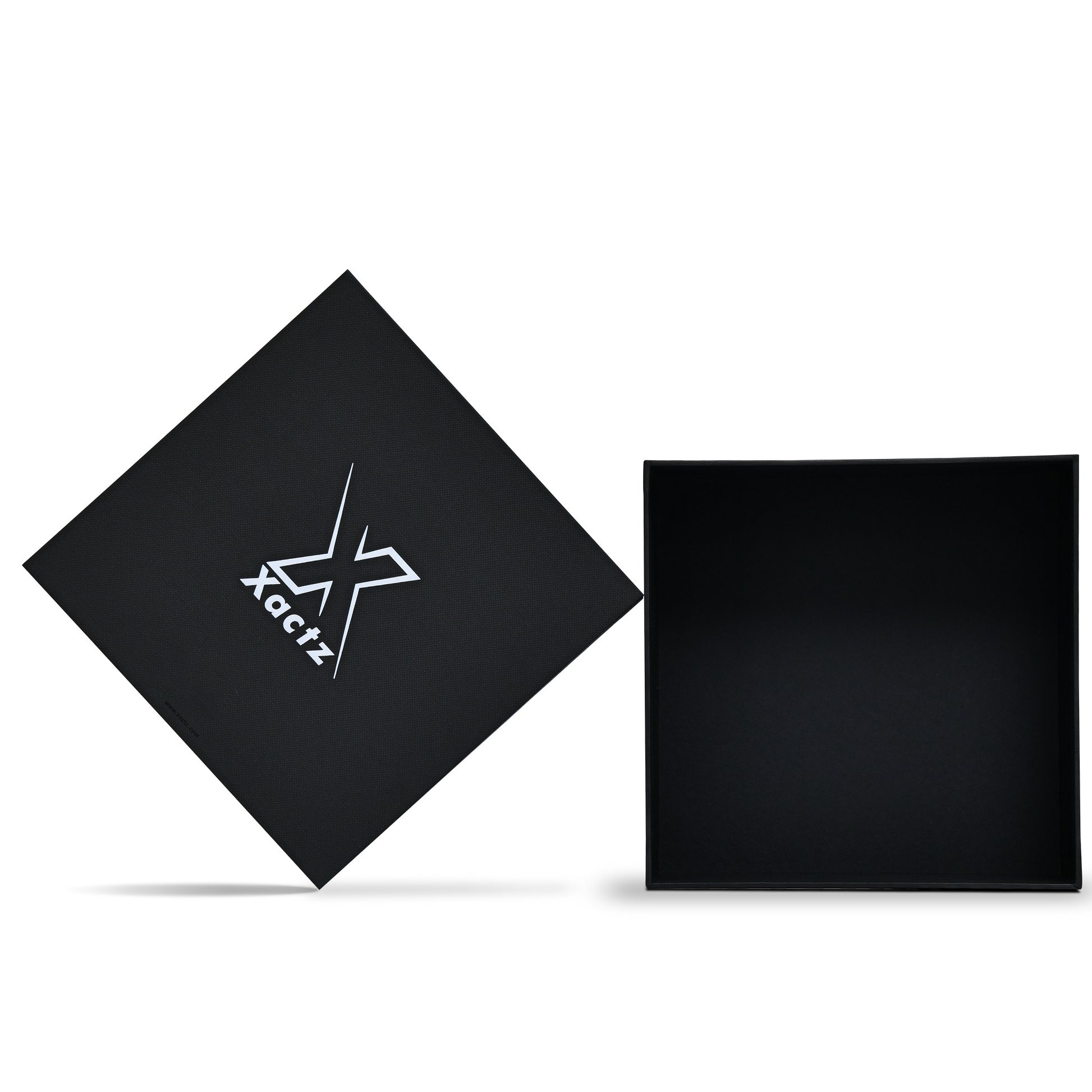 Premium Black Textured Hot Stamped Platinum Foil Luxury Lid and Base Gift Box