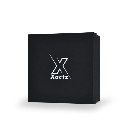 Premium Black Textured Platinum Foil Embossed Luxury Lid and Base Gift Box