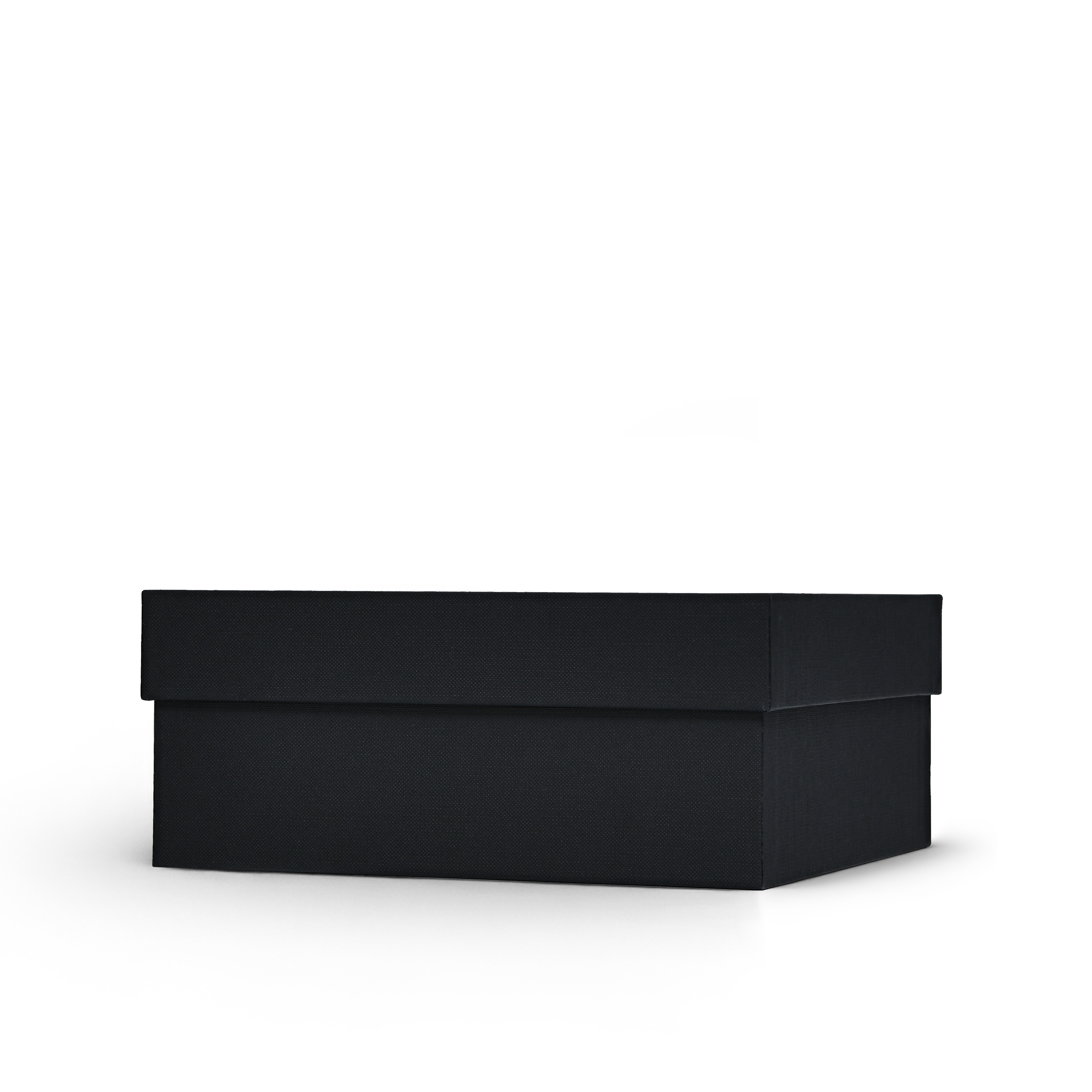 Premium Black Textured Platinum Foil Embossed Luxury Lid and Base Gift Box