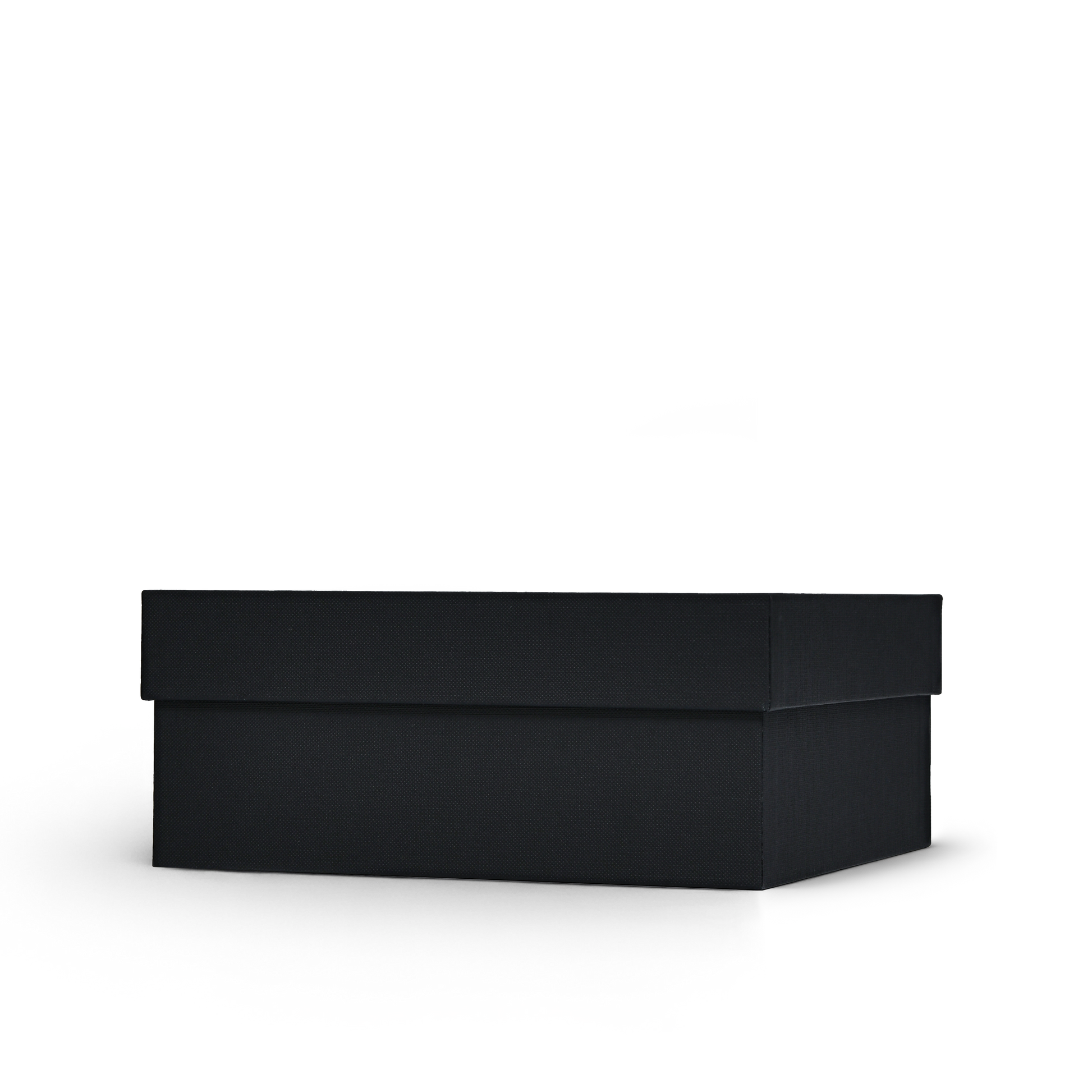 Premium Black Textured Platinum Foil Embossed Luxury Lid and Base Gift Box