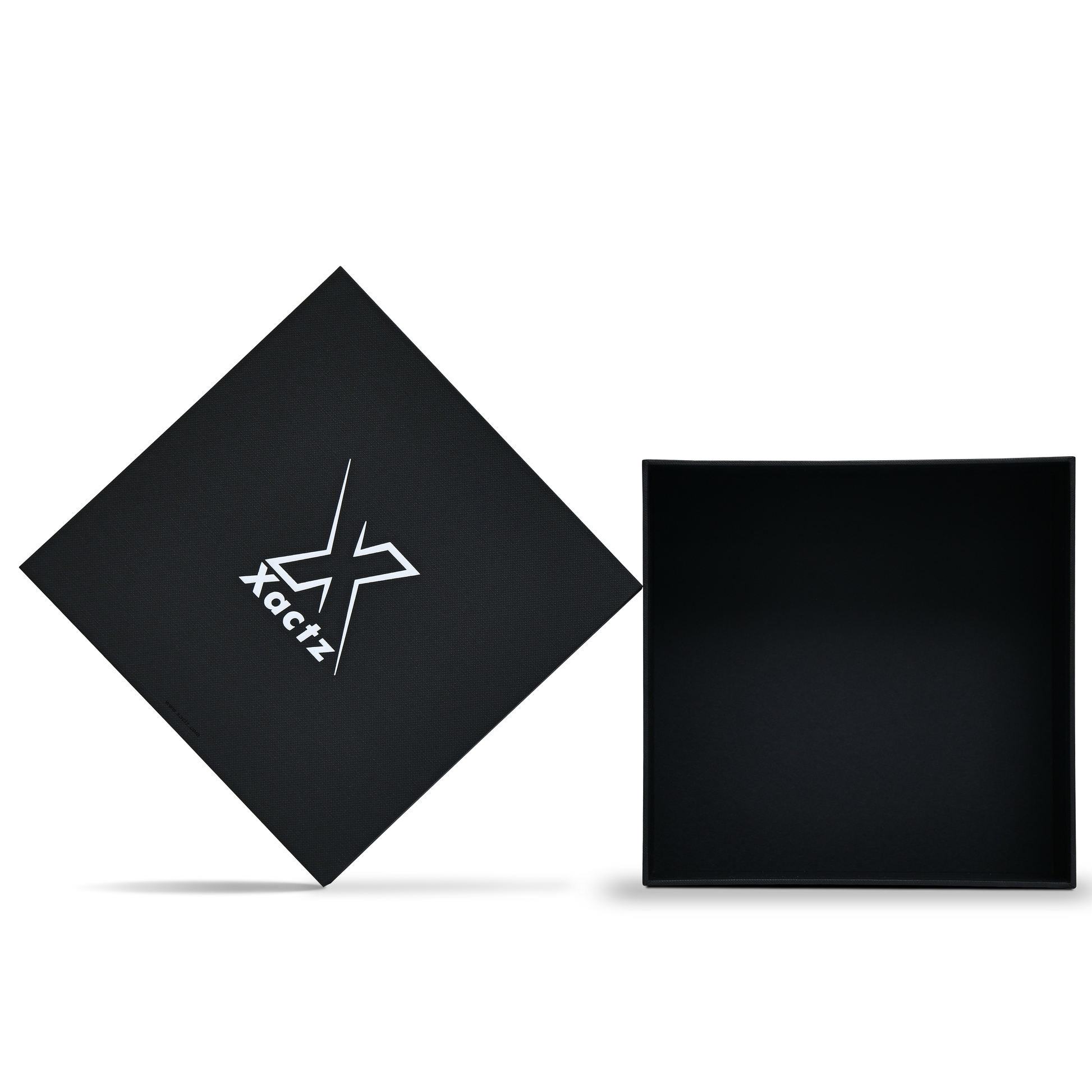 Premium Black Textured Platinum Foil Embossed Luxury Lid and Base Gift Box