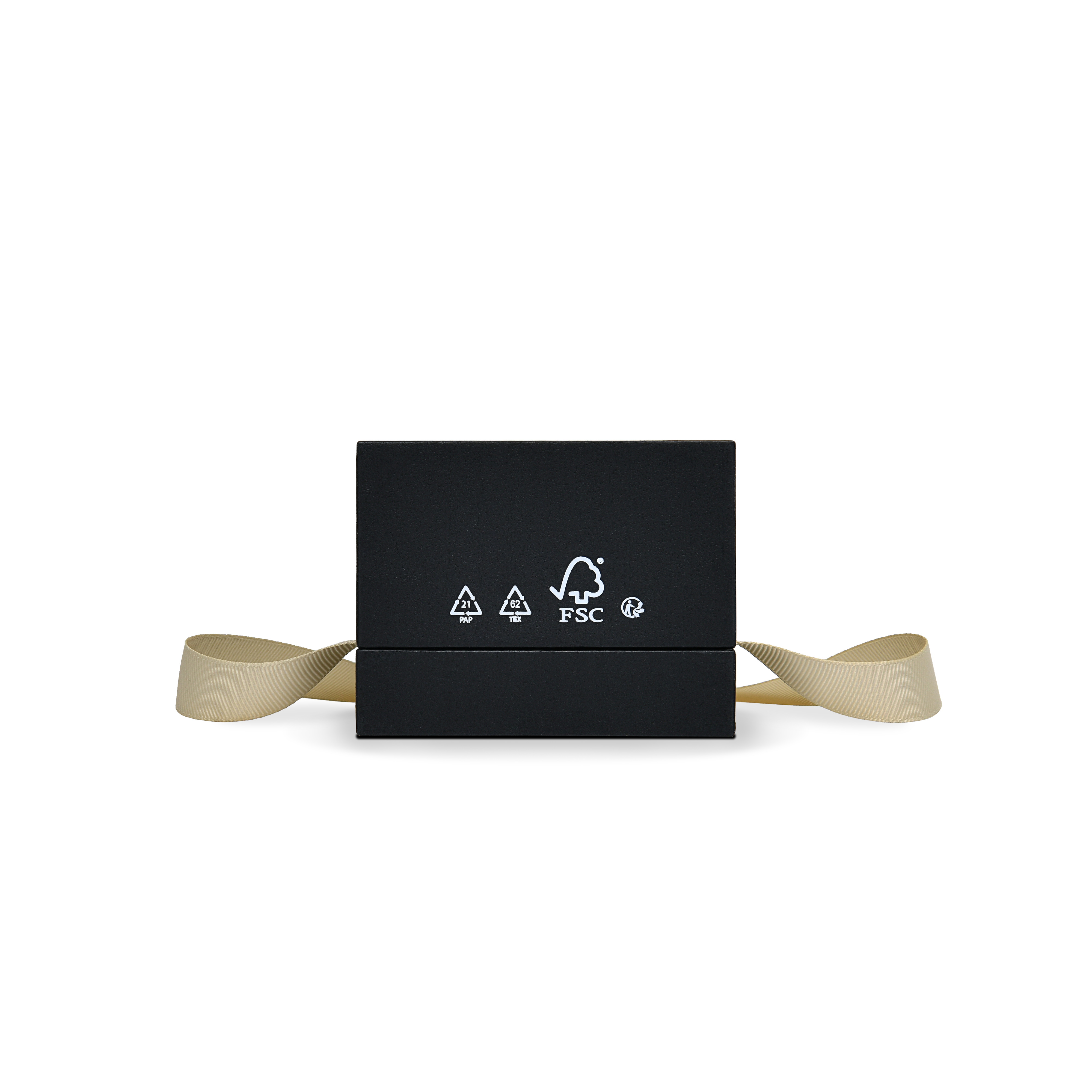 Premium Black Textured Rose Gold Embossed Hot Stamped Rigid Gift Box with Ribbon Closure