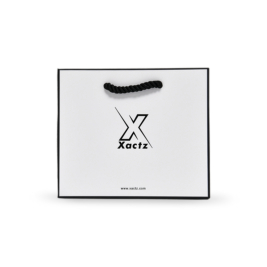 Premium Black & White Shopping Bag with Twisted Rope Handles