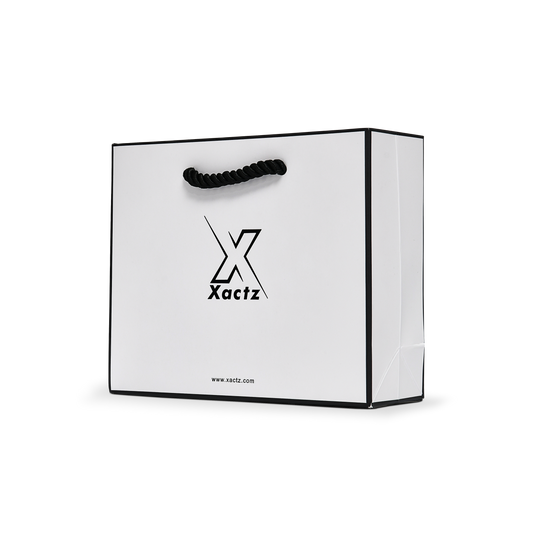 Premium Black & White Shopping Bag with Twisted Rope Handles