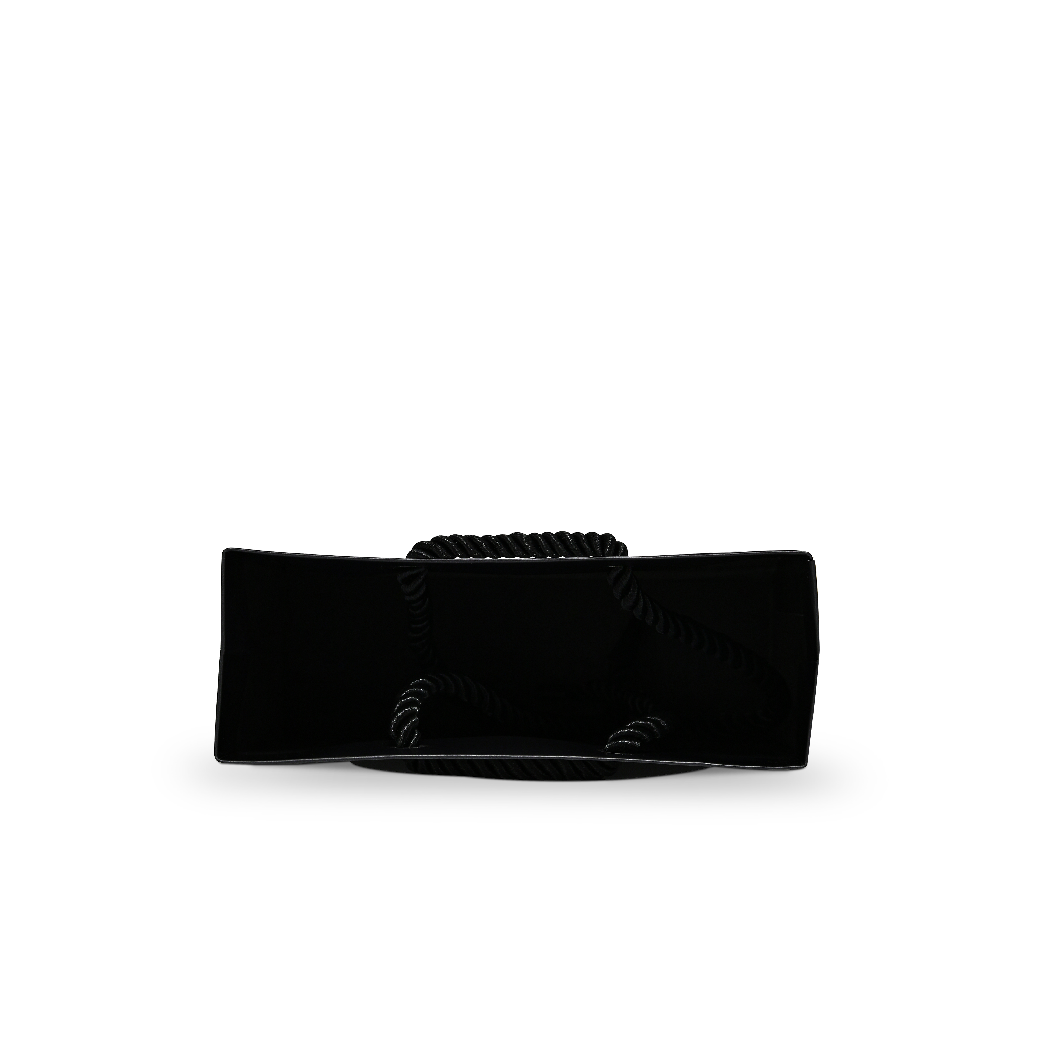 Premium Black & White Shopping Bag with Twisted Rope Handles