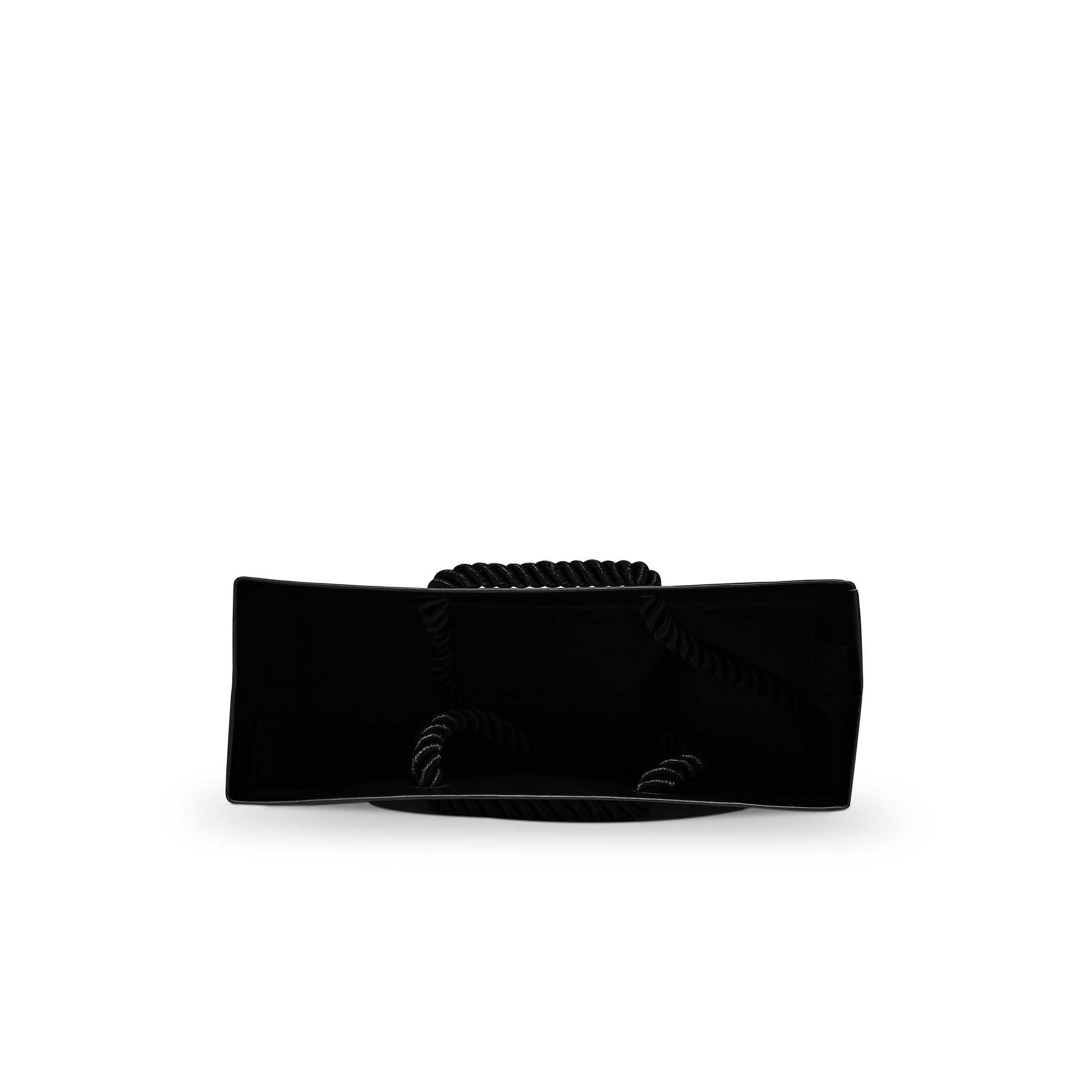 Premium Black & White Shopping Bag with Twisted Rope Handles