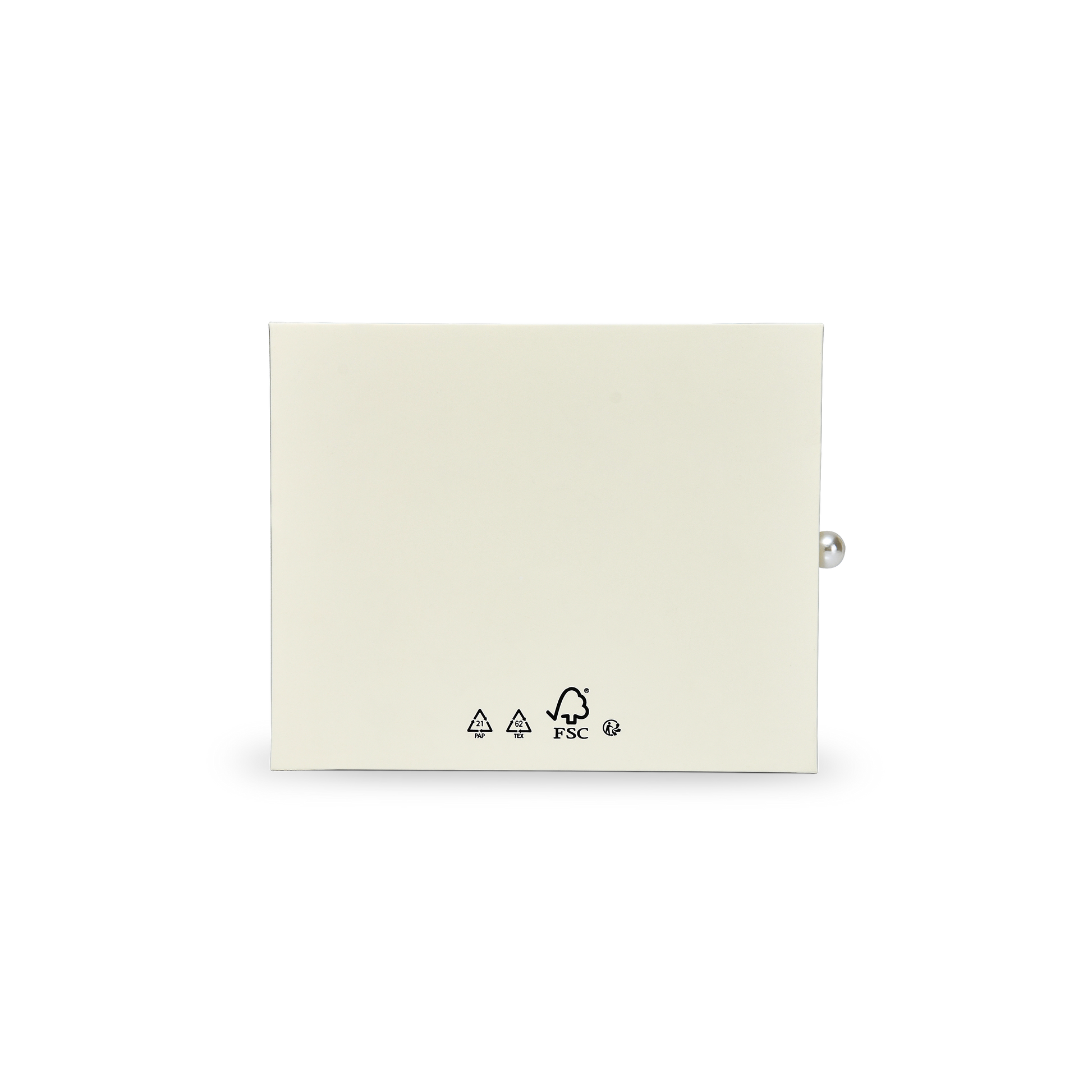 Premium Cream Drawer-Style Luxury Gift Box with Embossed Matte Gold Foil and Metal Pearl Handle