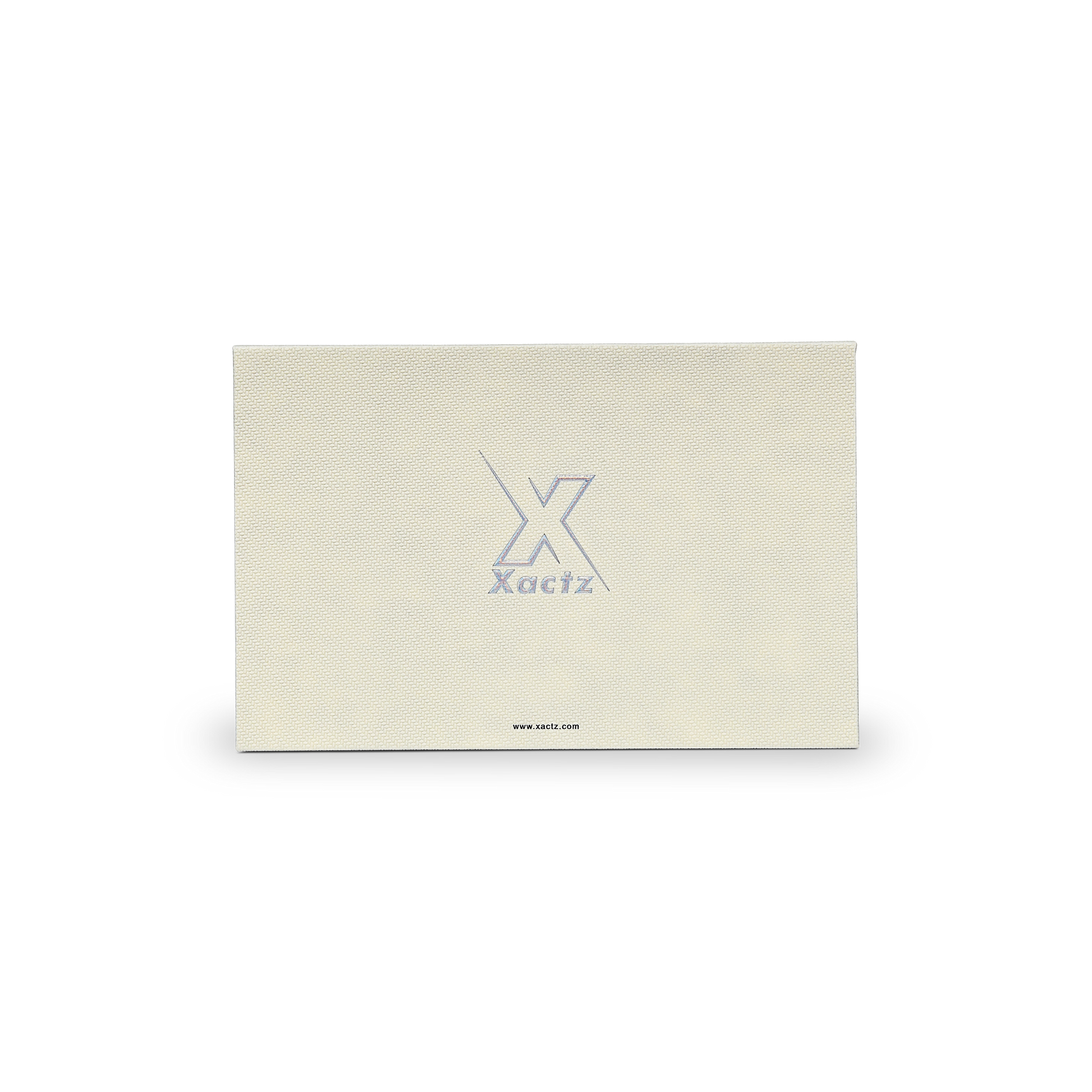 Premium Cream Textured Embossed Colorful Silver Foil Book-Style Luxury Gift Box with Satin Lining