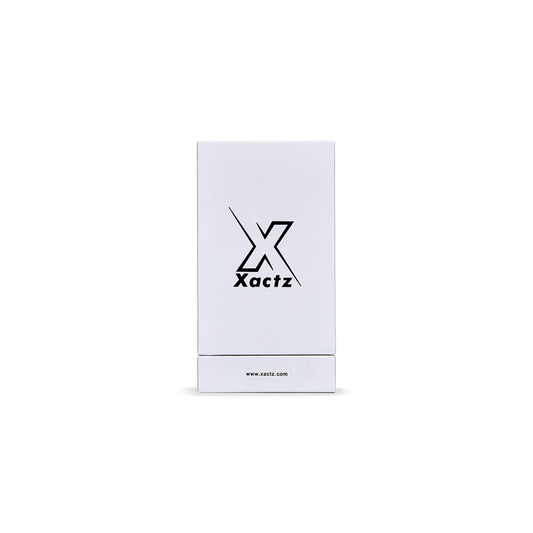 Premium Crystal White Textured Black Gold Embossed Hot Stamped Extra Tall Rigid Gift Box