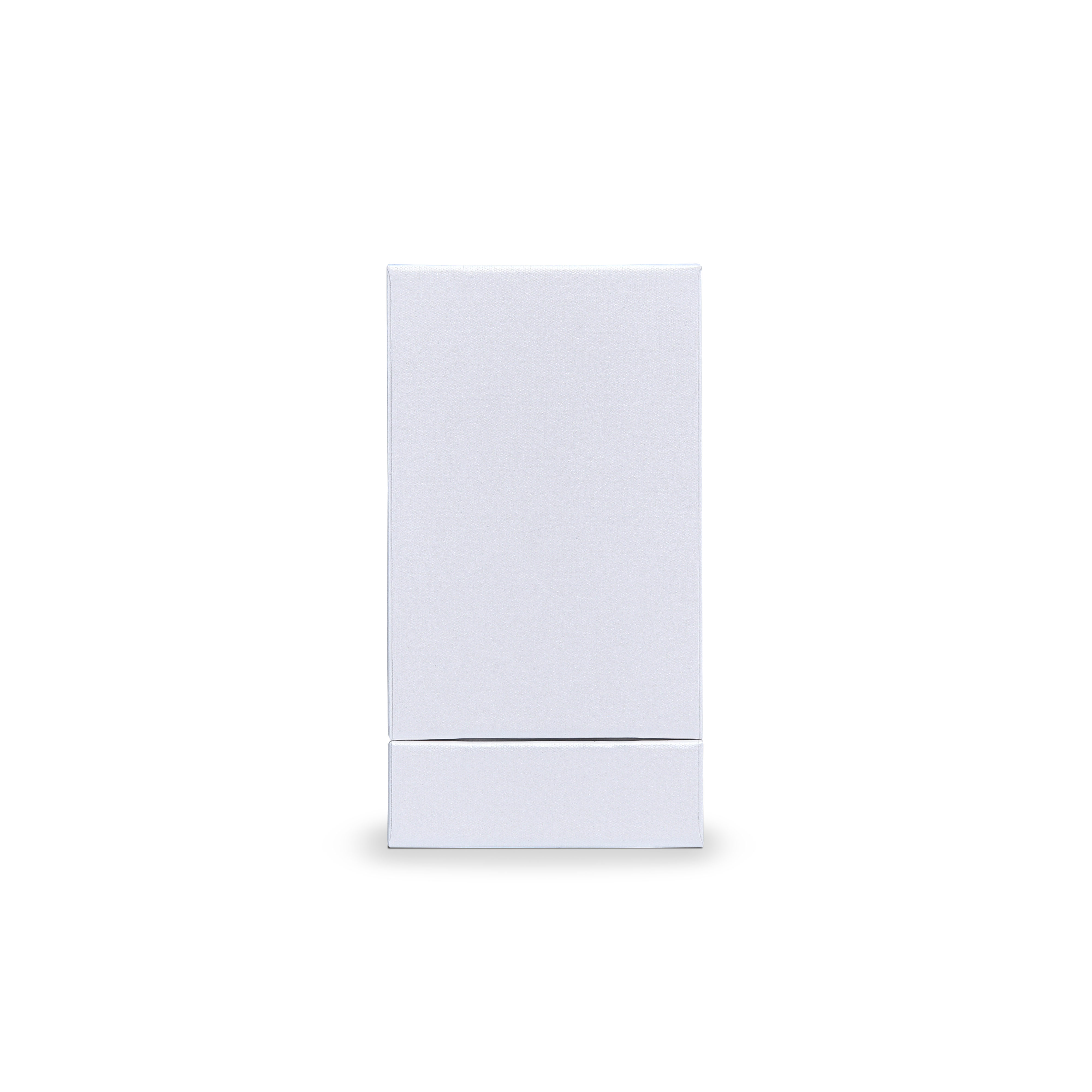 Premium Crystal White Textured Silver Hot Stamped Extra Tall Rigid Gift Box