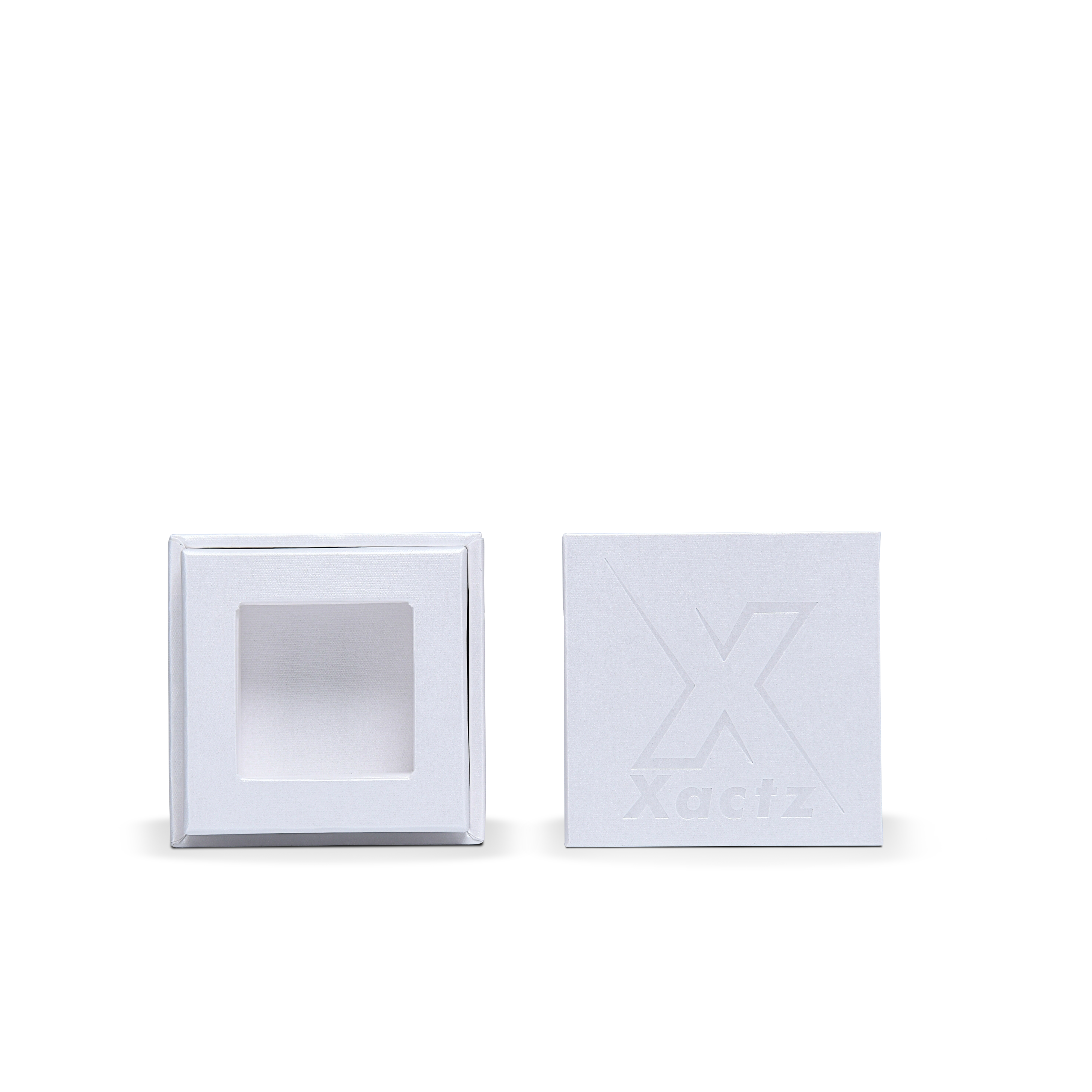 Premium Crystal White Textured Silver Hot Stamped Extra Tall Rigid Gift Box