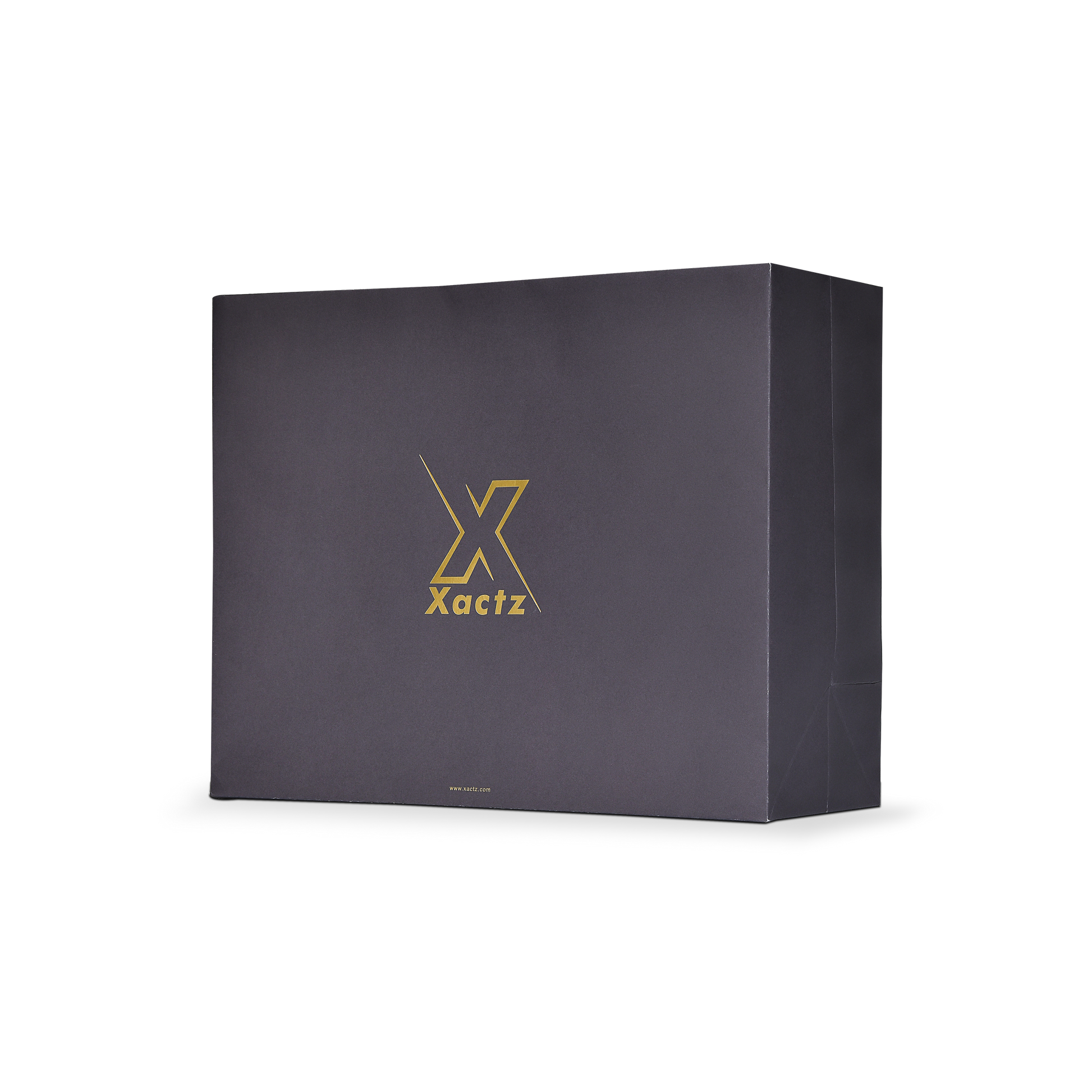 Premium Dark Navy Shopping Bag with Gold Foil and Beige Rope Handles